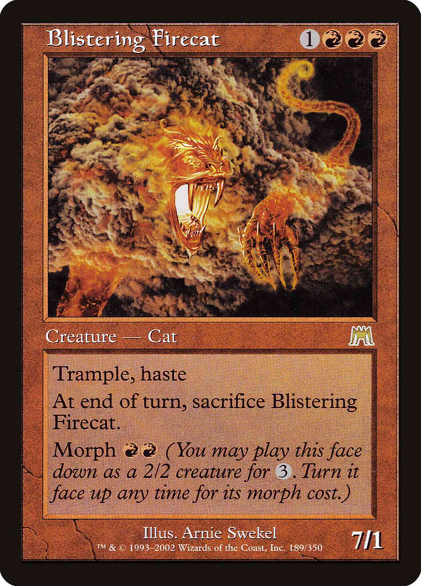 Blistering firecat 189 – Magic Blistering Firecat [189] [Onslaught] [Non-Foil]
