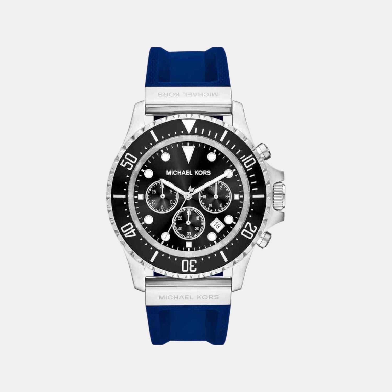 Michael Kors Everest Men Quartz Black Dial Chronograph Silicone Watch MKO1160