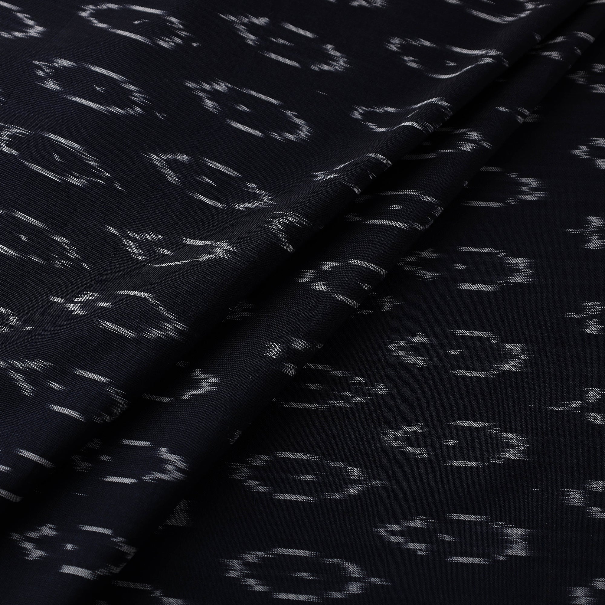 SOUTH KARGHA Black - Mercerised Cotton Pochampally Ikat Fabric 19 - view 2