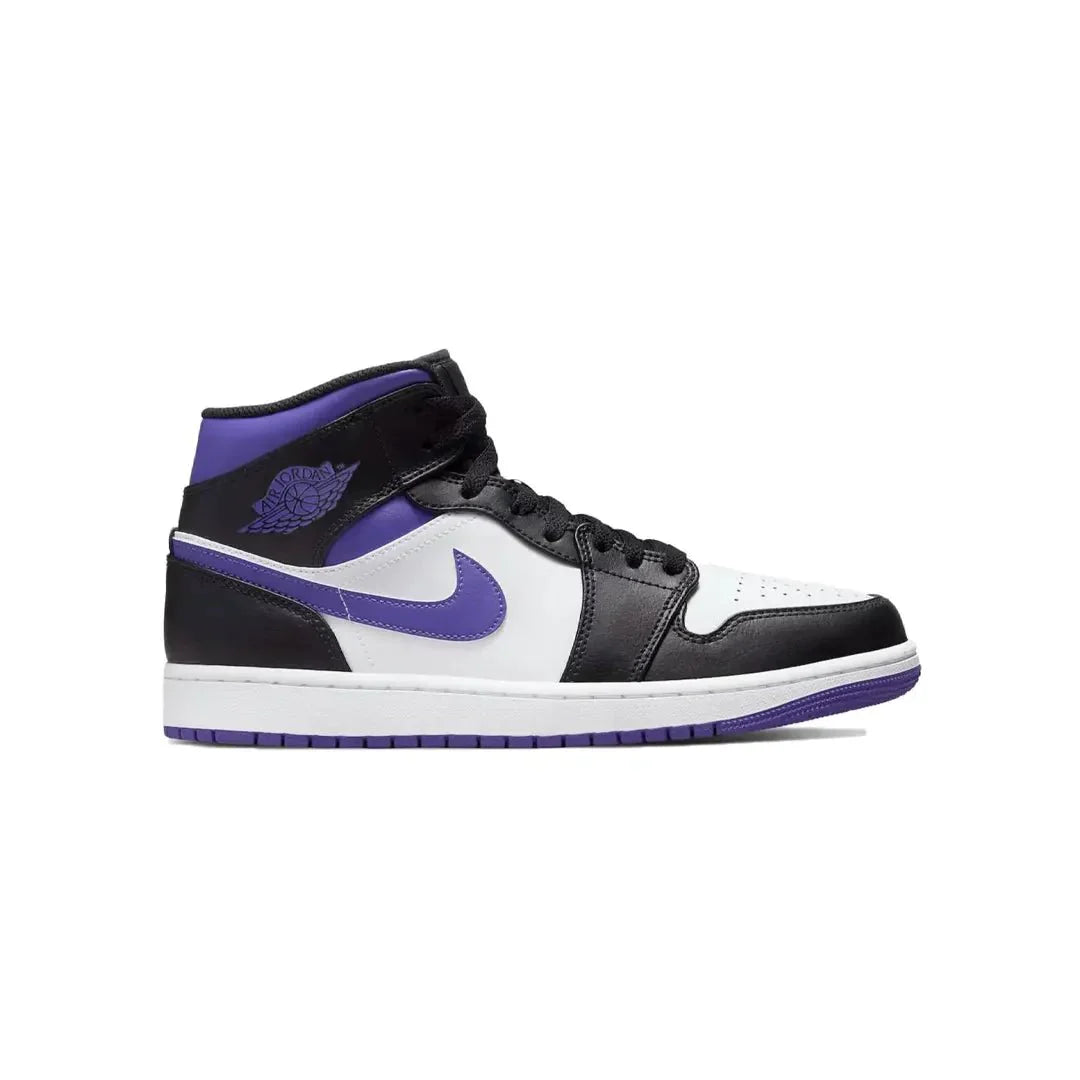 Kicks Machine Air Jordan 1 Mid Metallic Court Purple Sale