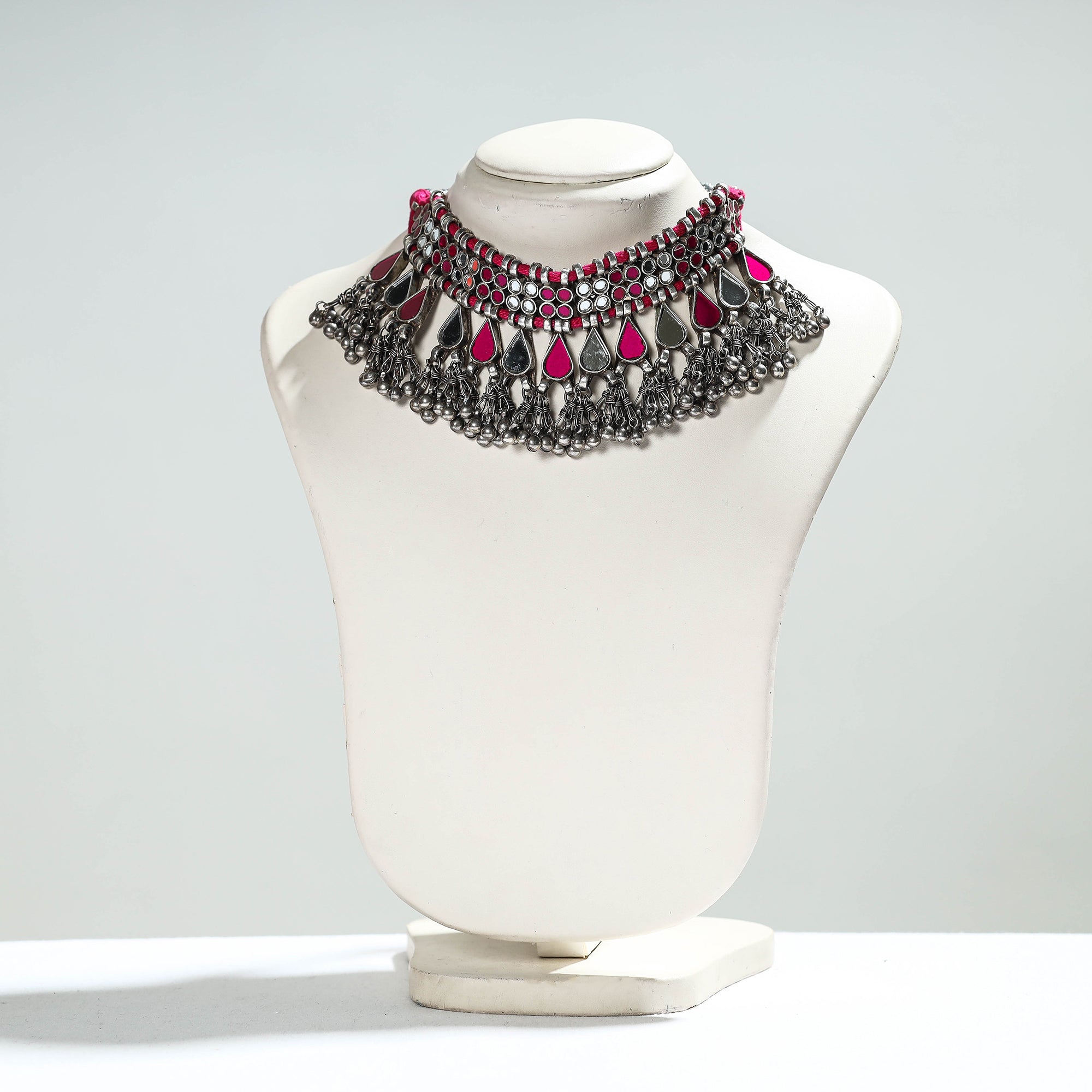 ITOKRI CRAFTS INITIATIVE Antique Glass Encrusted Tribal GS Necklace