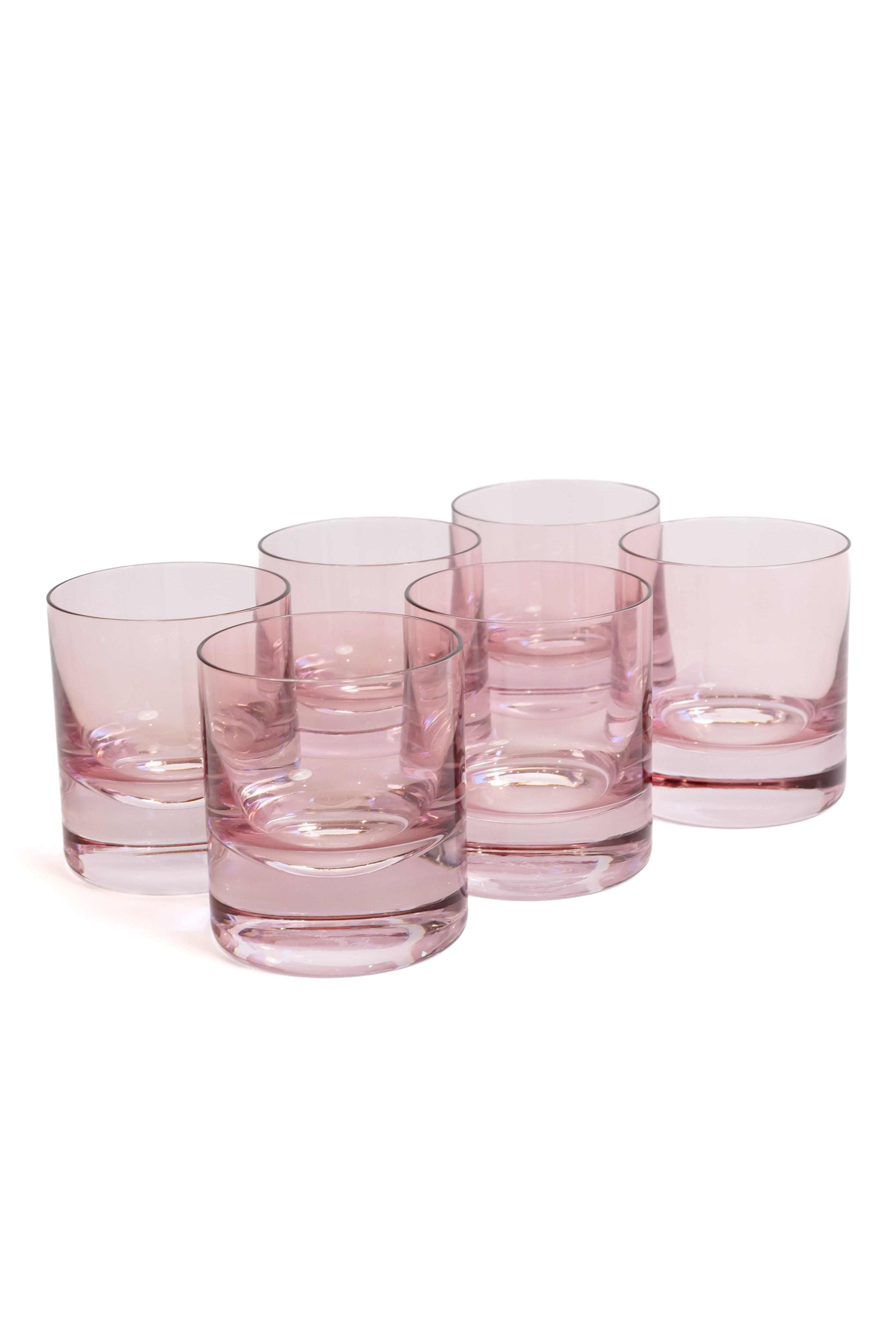 Estelle Colored Glass Estelle Colored Rocks Glass - Set of 6 {Rose) - view 6