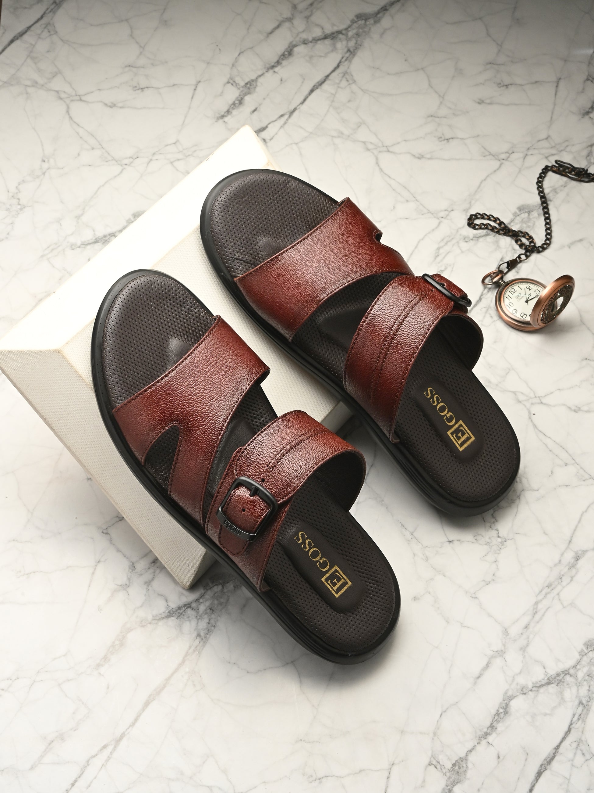 Egoss Shoes Egoss Leather Slippers For Men - view 20