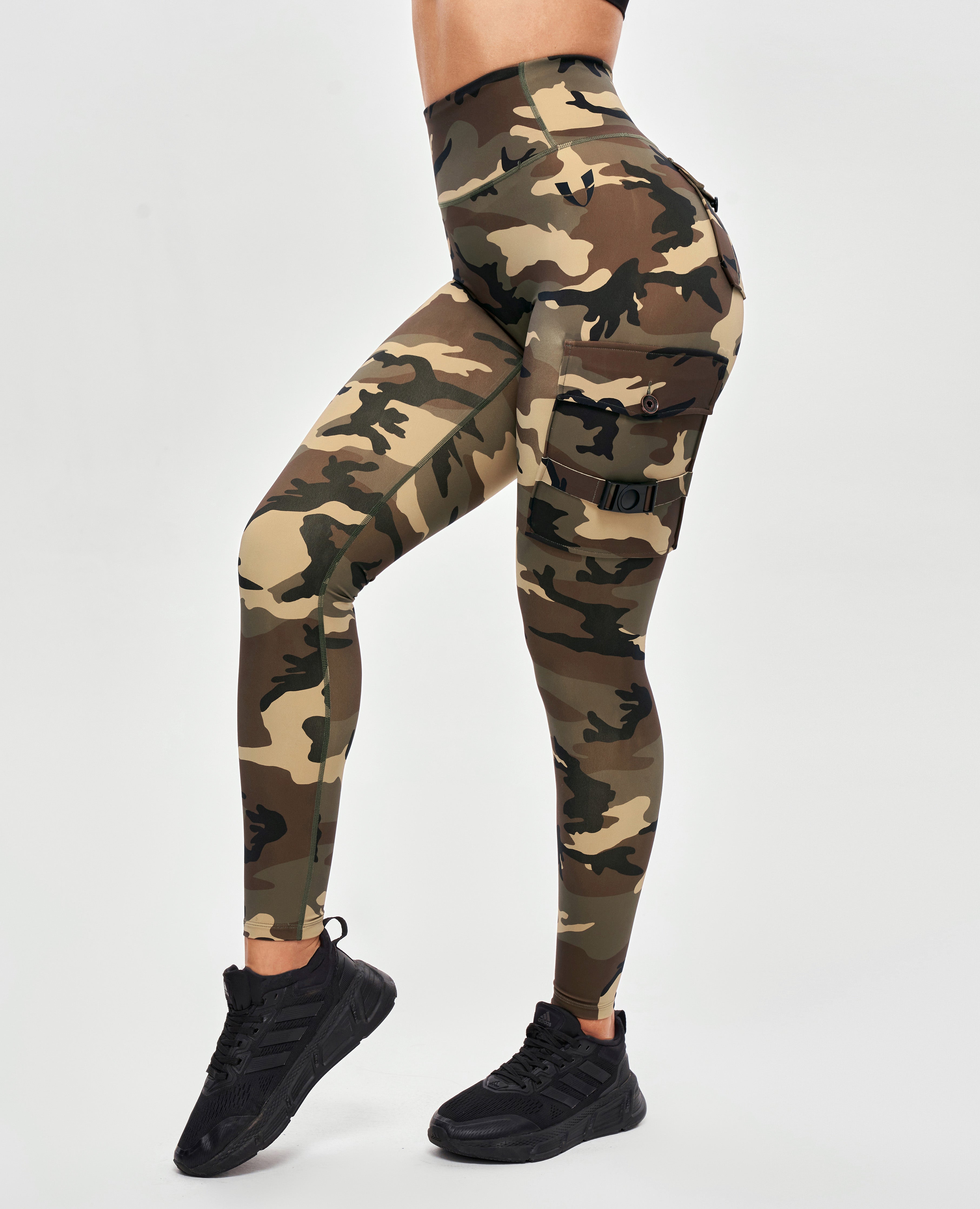 FIRM ABS Cargo Fitness Leggings - Earth Camo