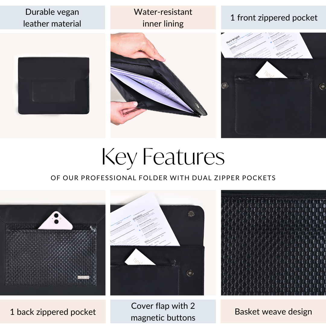 Nestasia Professional Folder With Two Zipper Pockets - view 6