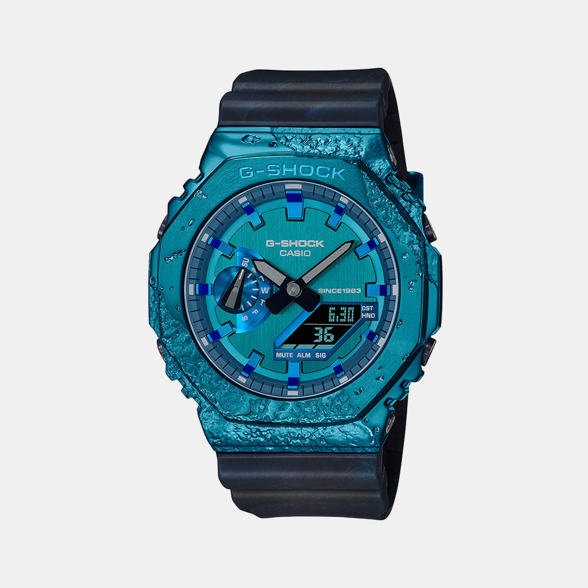 Casio G-Shock Men Quartz Blue Dial Analog-Digital Resin Watch G1347