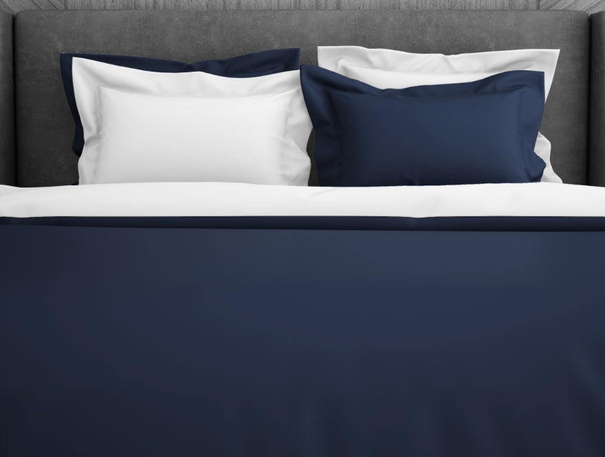 Spaces India Solid Midnight Blue - Dark Blue 100% Cotton Double Duvet Cover - Hygro By Spaces - view 3