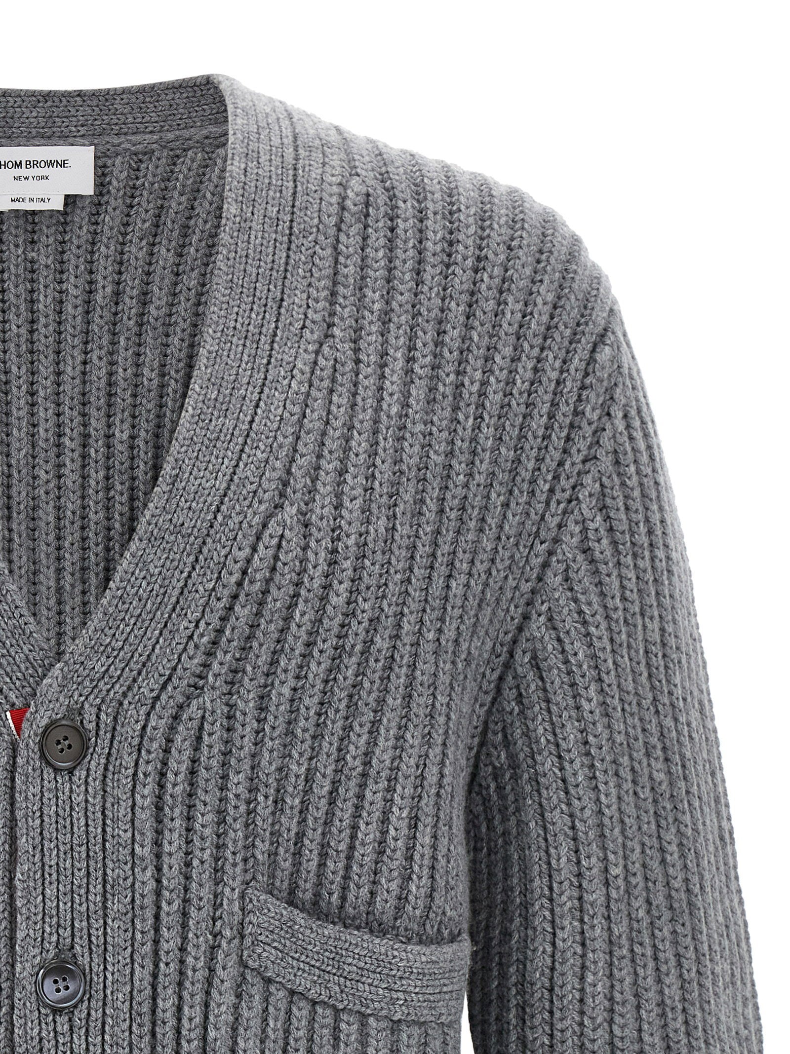 Thom Browne Rwb Tape Cardigan – 100% cashmere - view 3