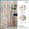 Urban Space -Home Furnishing Store 100% Cotton Curtains for Living Room, Bedroom curtains - Pack of 2 curtains, Mosaic - Red & Blue - view 3