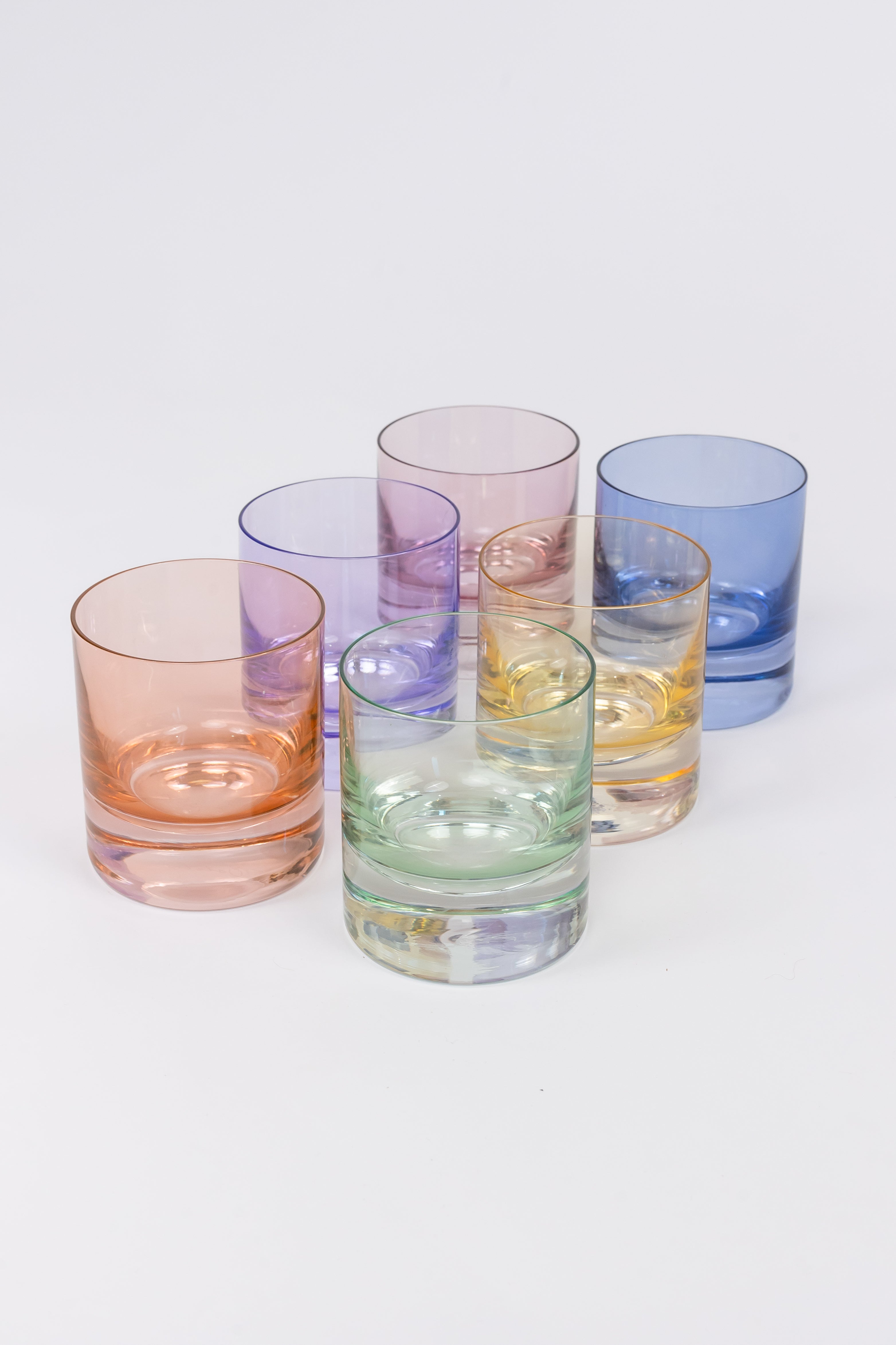 Estelle Colored Glass Estelle Colored Rocks Glass - Set of 6 {Pastel Mixed Set}