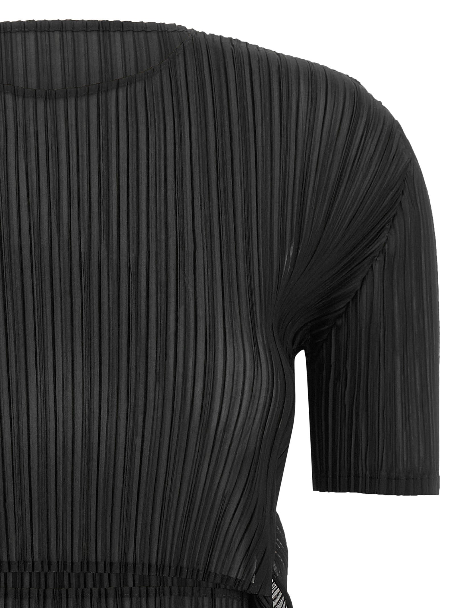Issey Miyake Sheer Slit Pleats Top – 100% polyester - view 3