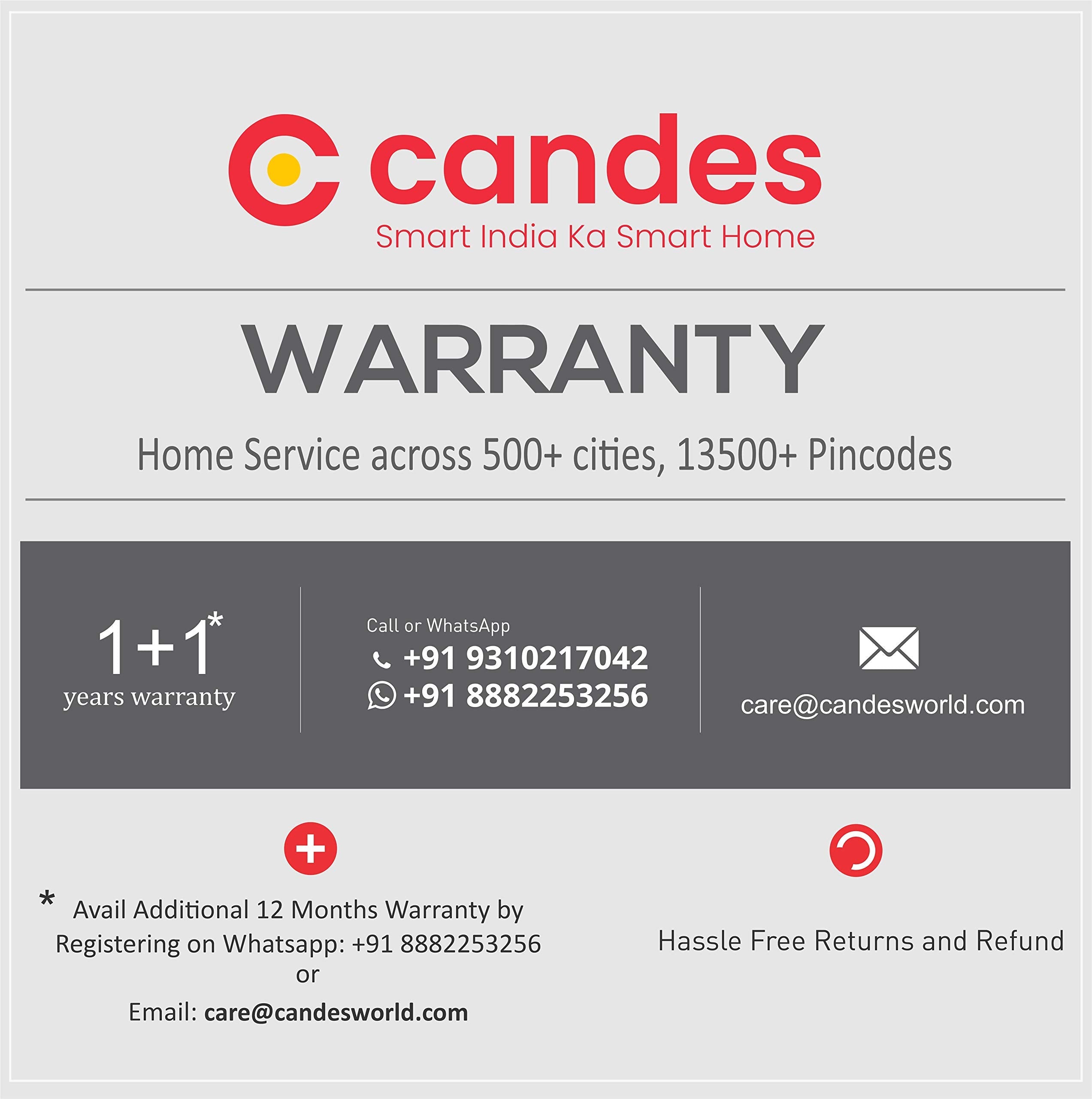 Candes Aura 3 Blade Automatic Oscillation Wall Fan With 2 Year Warranty (White Blue, 400mm) - view 7