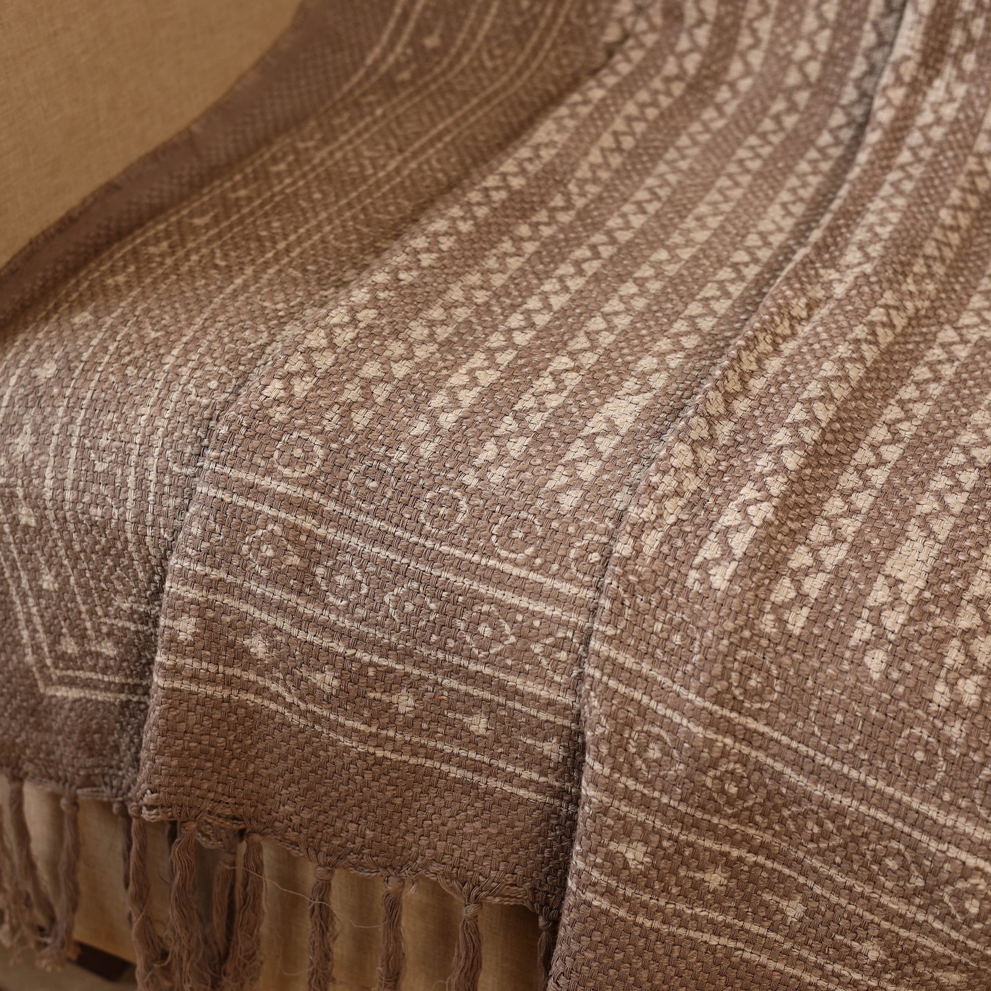 HAVELI CHRONICLES Brown - Jaipur Print Cotton Sofa Throw (88 x 60 in) 17 - view 3