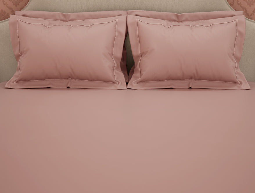 Spaces India Solid Blush Solid King Size Bedsheet - Eminence By Spaces - view 4