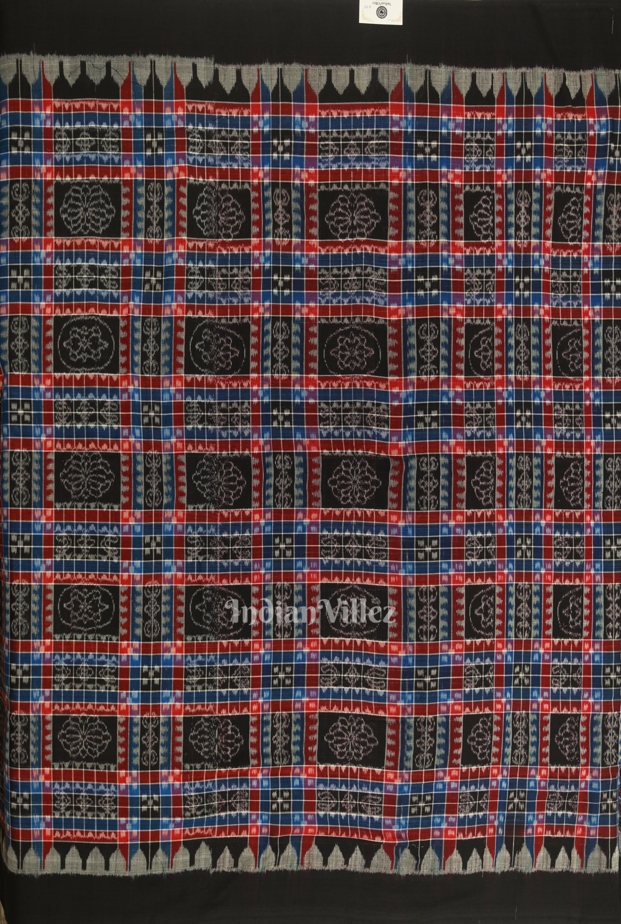 IndianVillèz Multi Color Utkalaxmi Sambalpuri Ikat Cotton Fabric - view 3