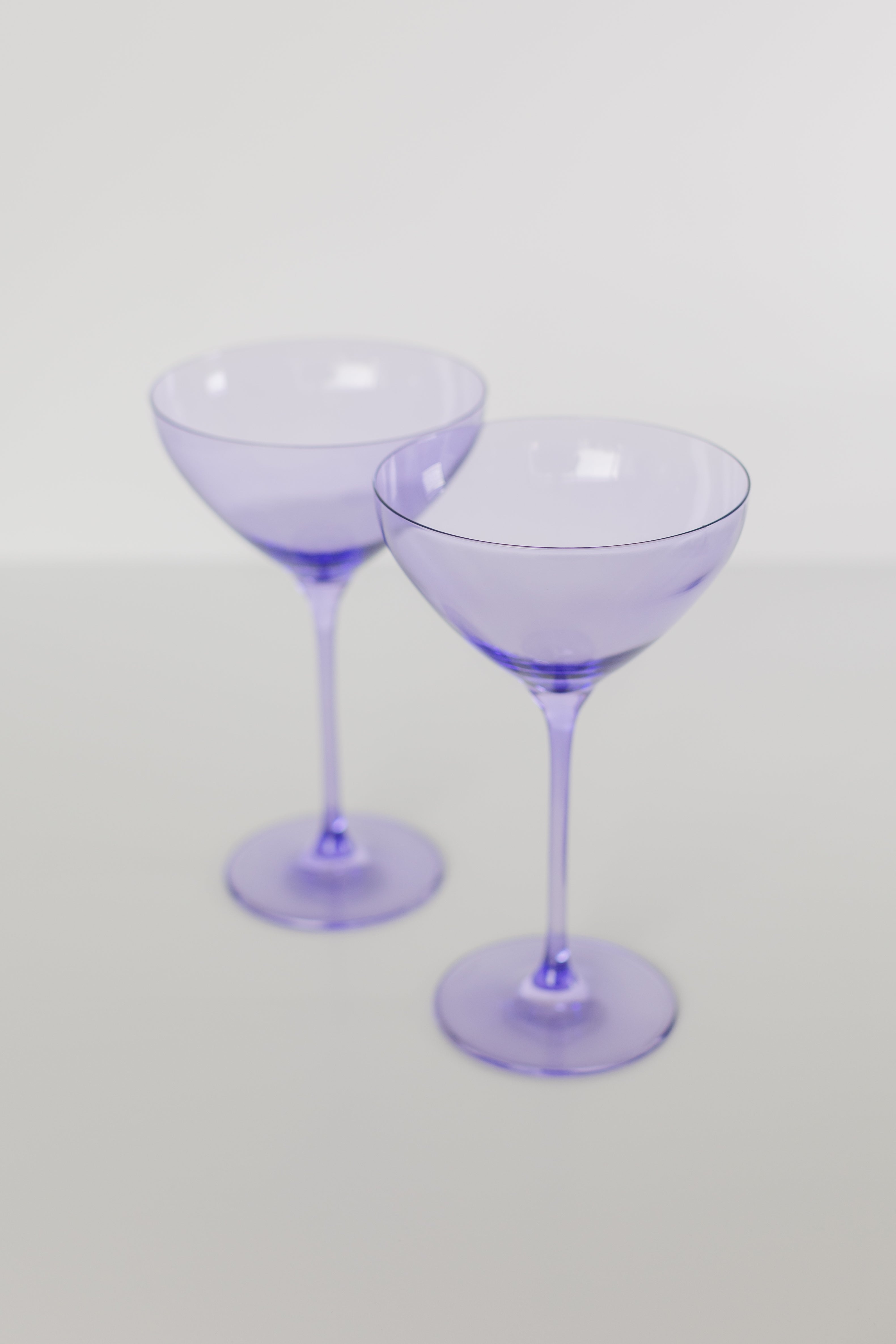 Estelle Colored Glass Estelle Colored Martini Glass - Set of 2 {Lavender} - view 2