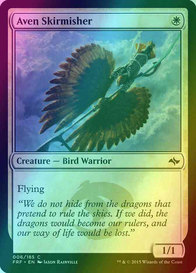 Aven skirmisher 6 – Magic Aven Skirmisher [6] [Fate Reforged] [Foil]