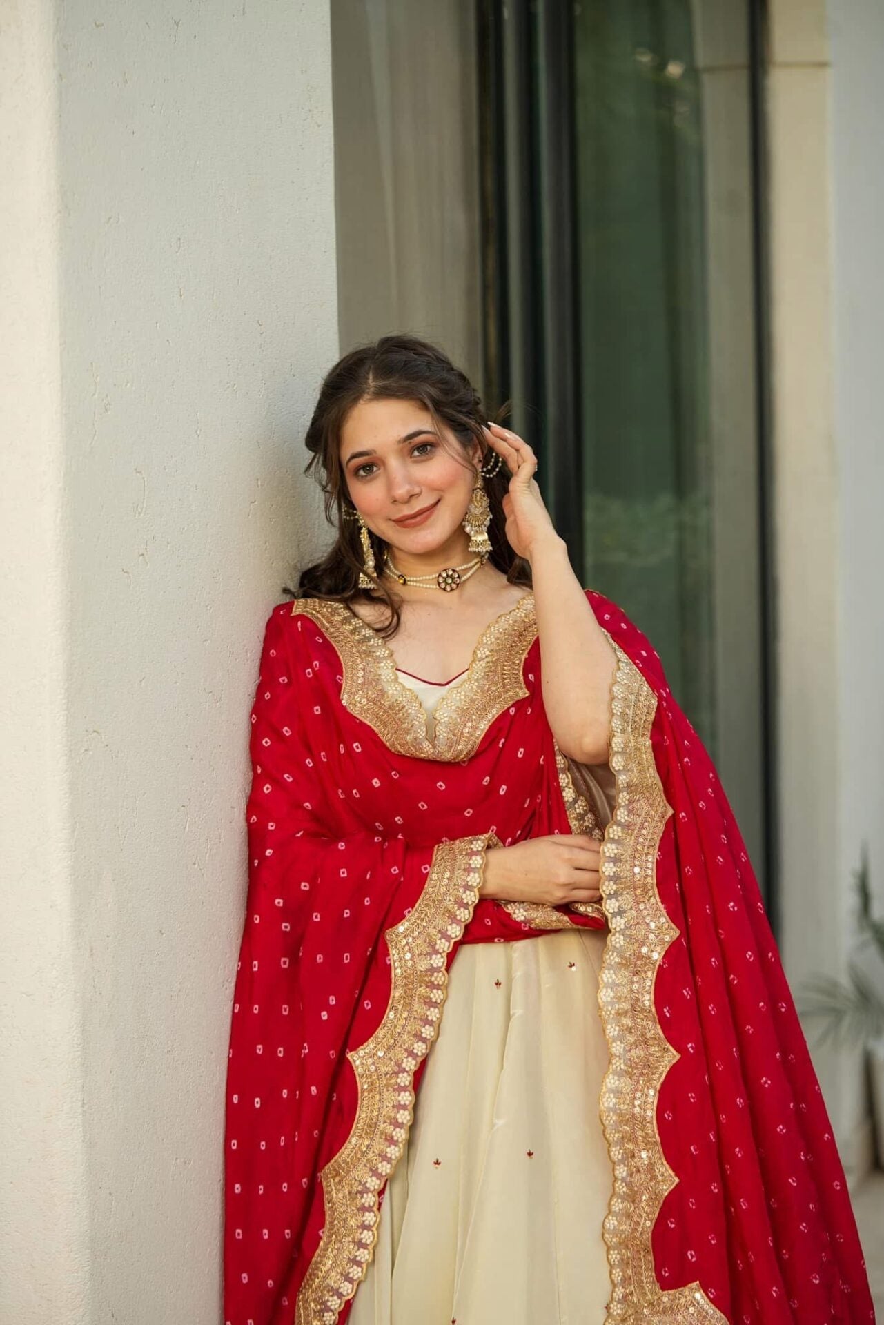 Idaho-o Sagnika pure cosmos lehenga choli set - view 4