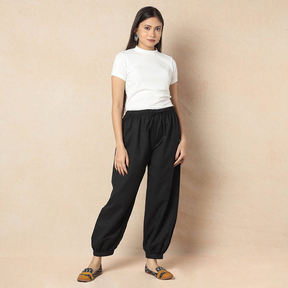 ITOKRI CASUALS Black - Flex Cotton Plain Elasticated Pant - view 2