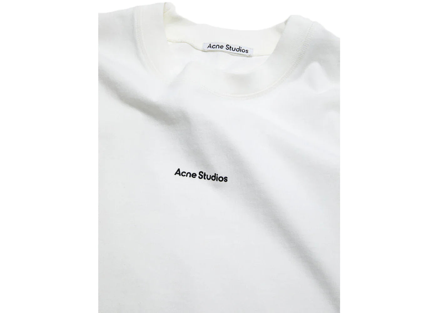 Acne Studios Womens Logo T-shirt Optic White - view 2