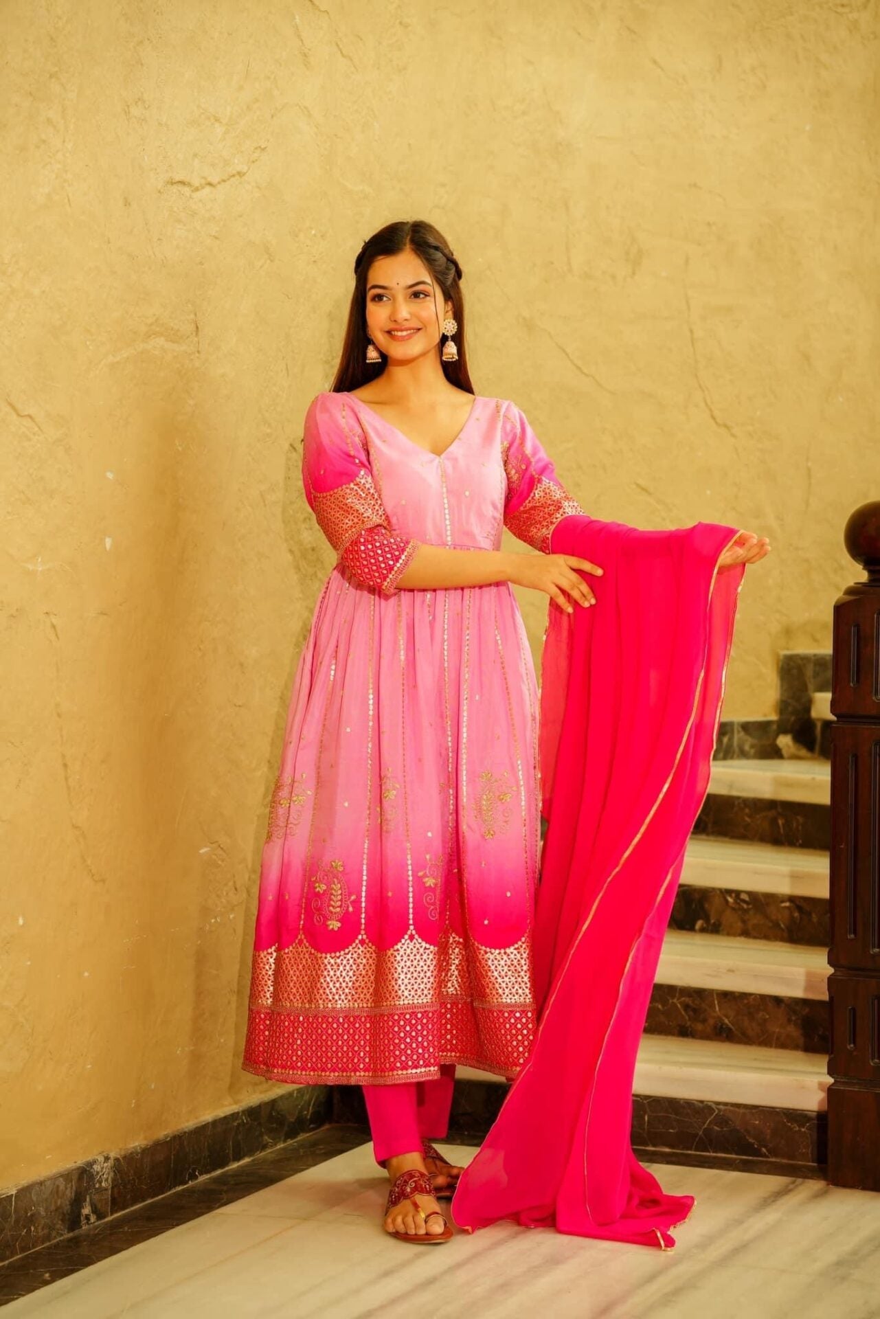 Idaho-o paradise pink silk nyra suit - view 2