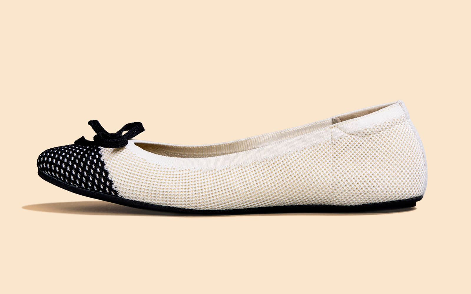 Neeman's Ballet Flats For Women : Ivory-Black