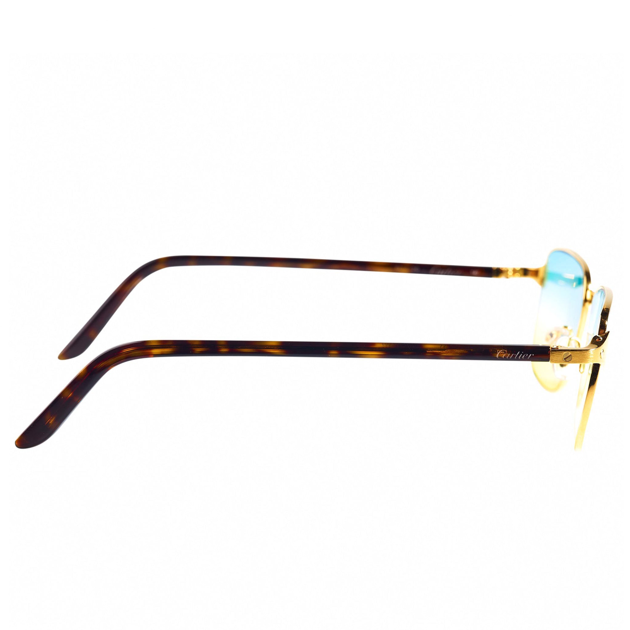 Cartier Eyewear Custom CT0216OA-003 Santos De Cartier Rimless Sunglasses - view 2