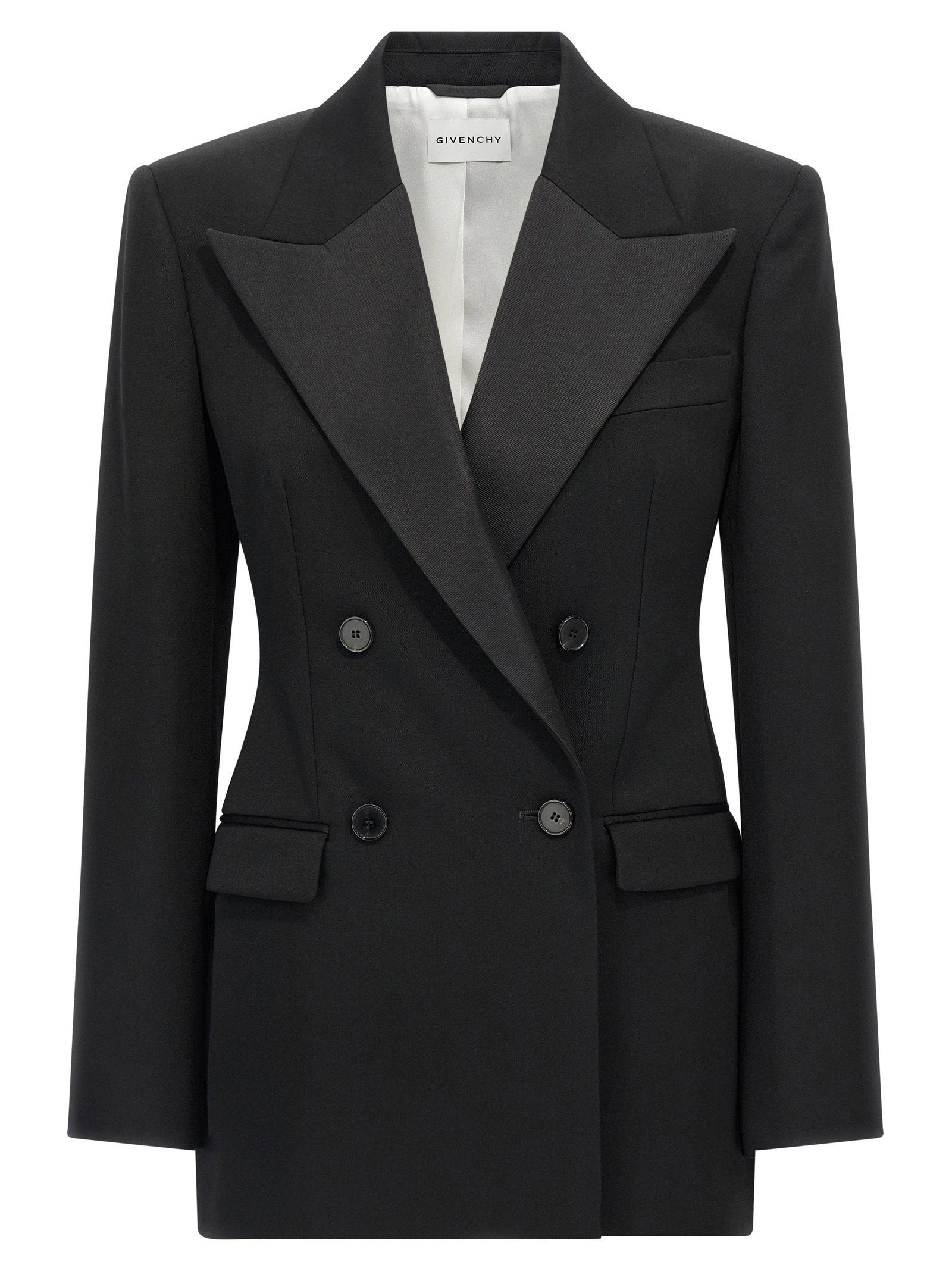Givenchy Satin Lapel Blazer – 100% wool
