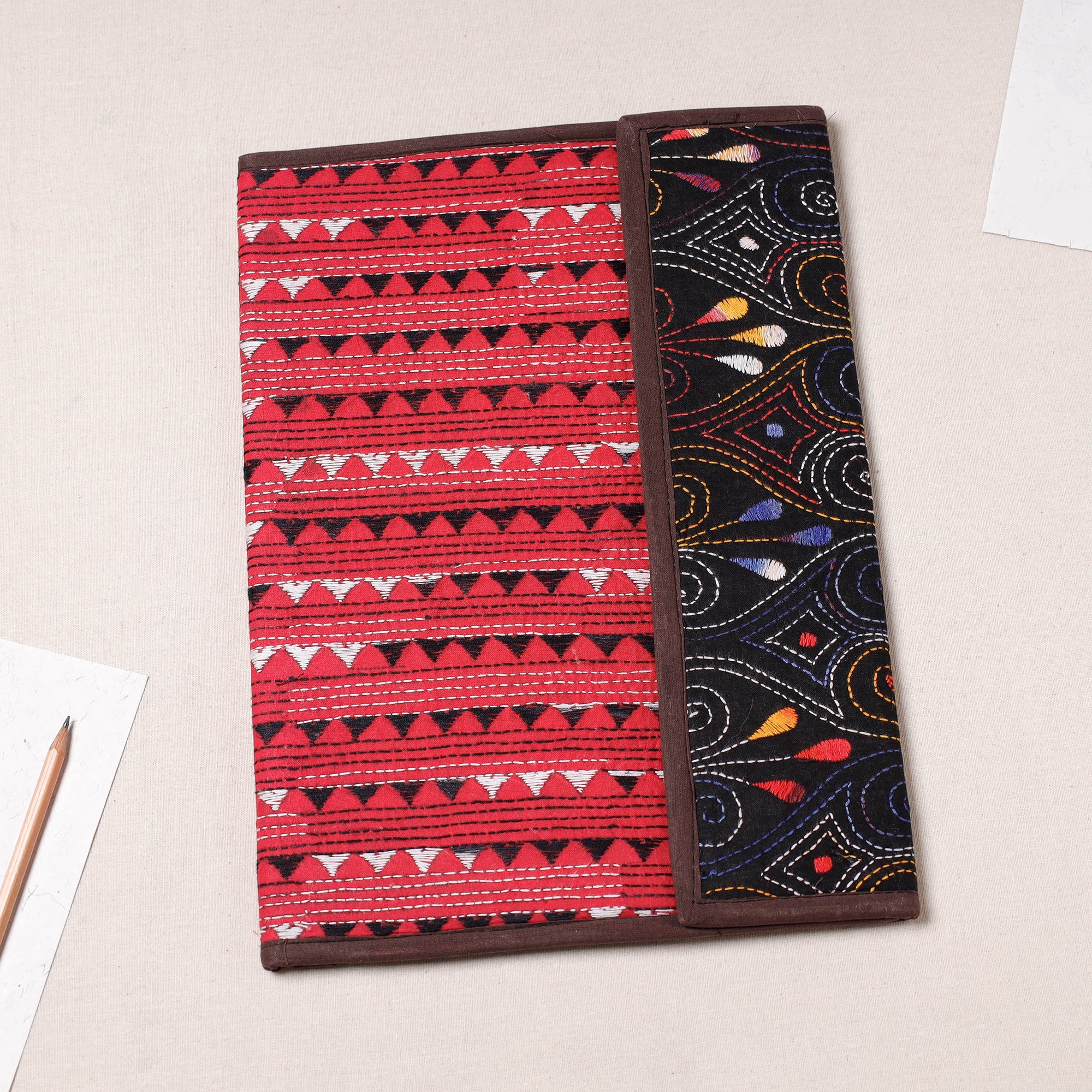 ASALKAAR Bengal Kantha Work Handcrafted File Folder