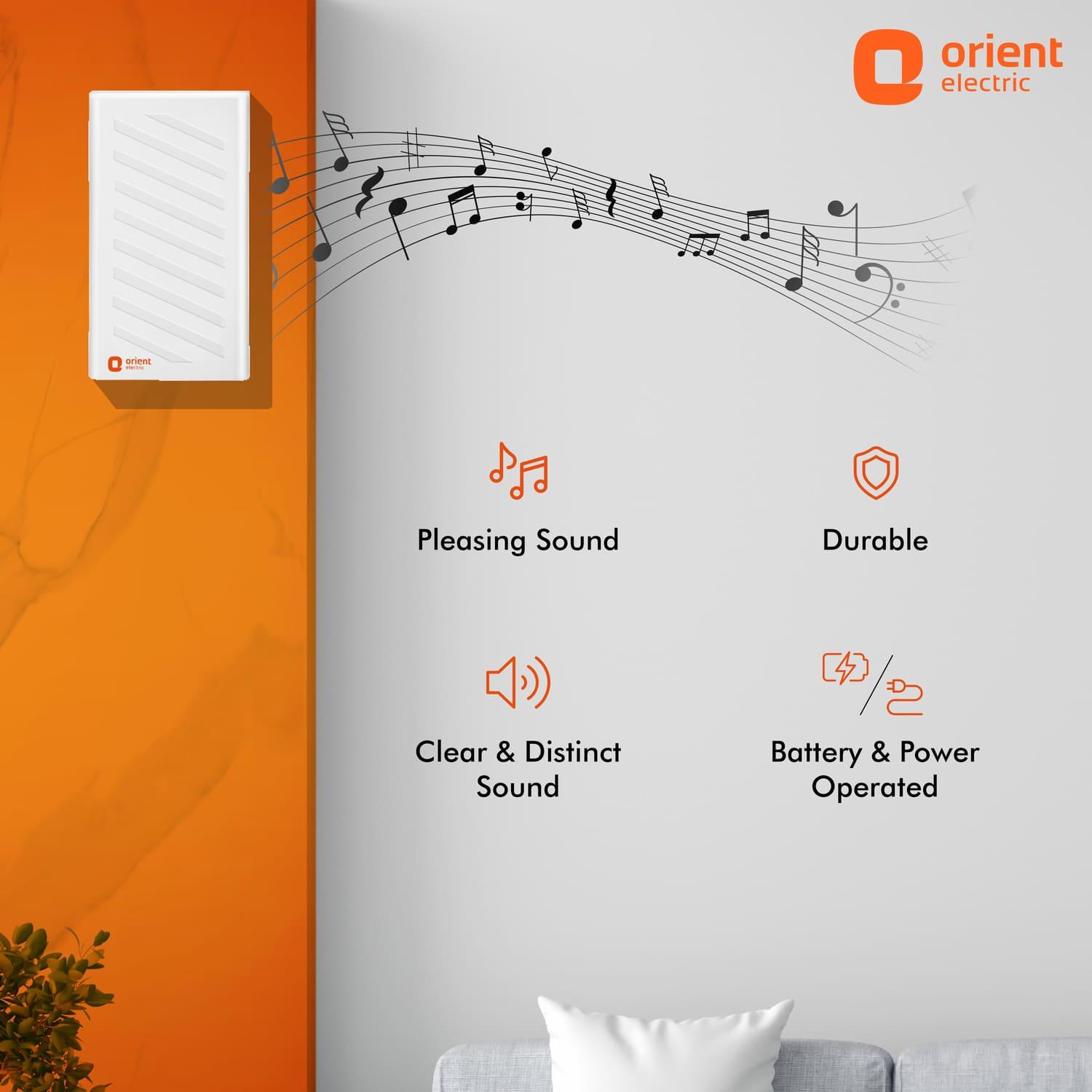 Orient Electric Gayatri Mantra Electric Door Bell (White) - view 2