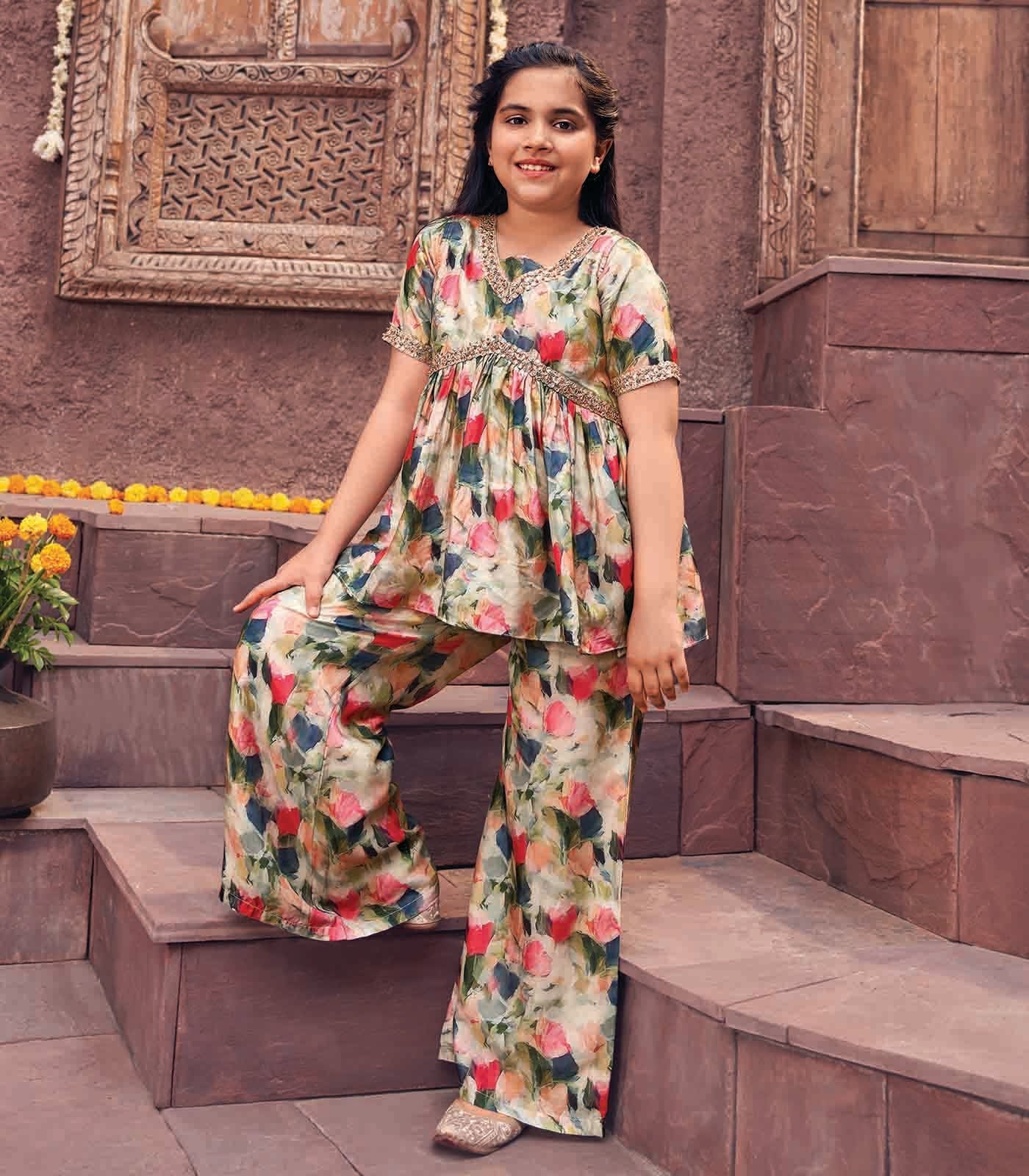 RmKV Multicolor Floral Printed Co -ords Set – MULTI COLOUR