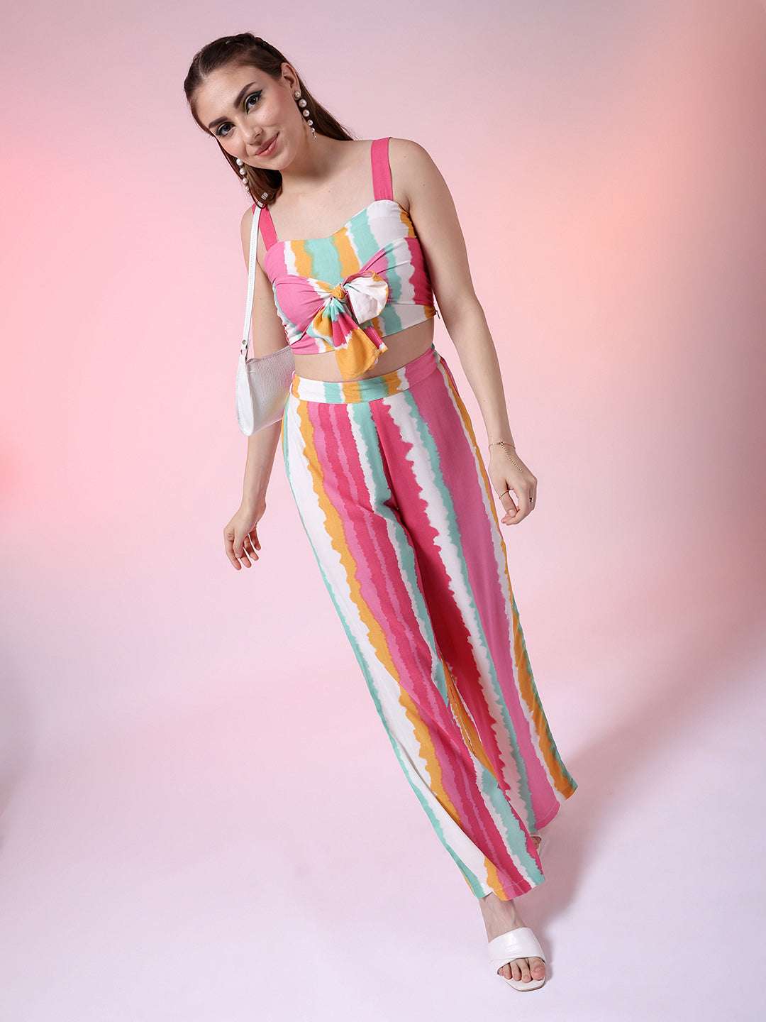 Freehand By The Indian Garage Co Women Striped Co-Ords