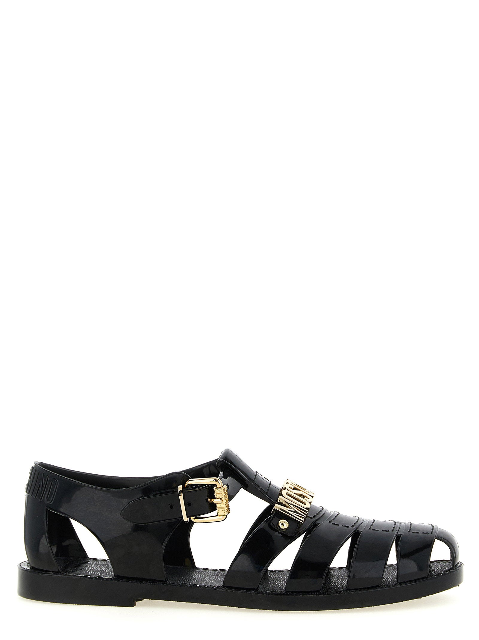 Moschino Jelly Sandals With Lettering Logo – 100% pvc