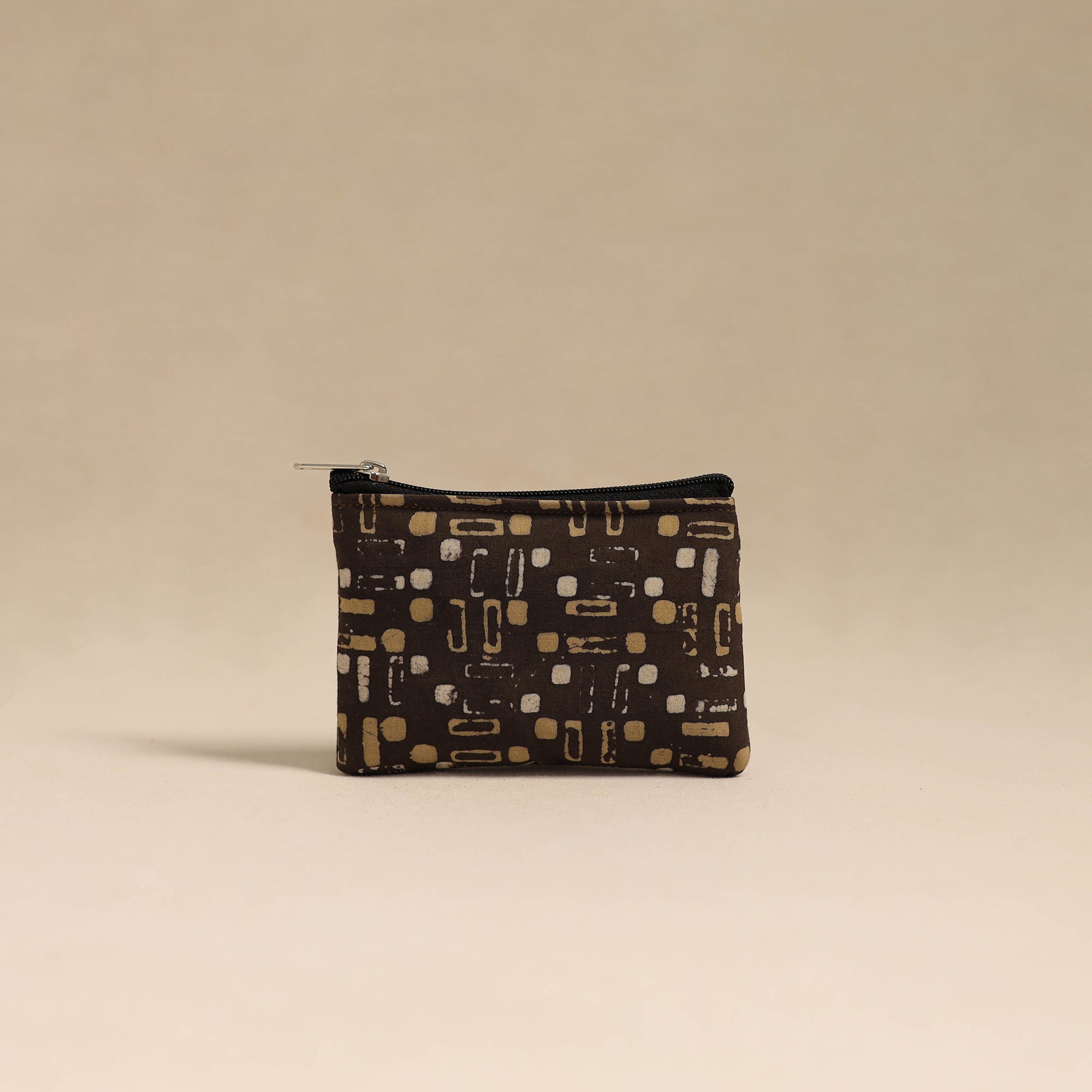 NOORI BAZAR Brown - Handmade Quilted Cotton Coin Pouch 60