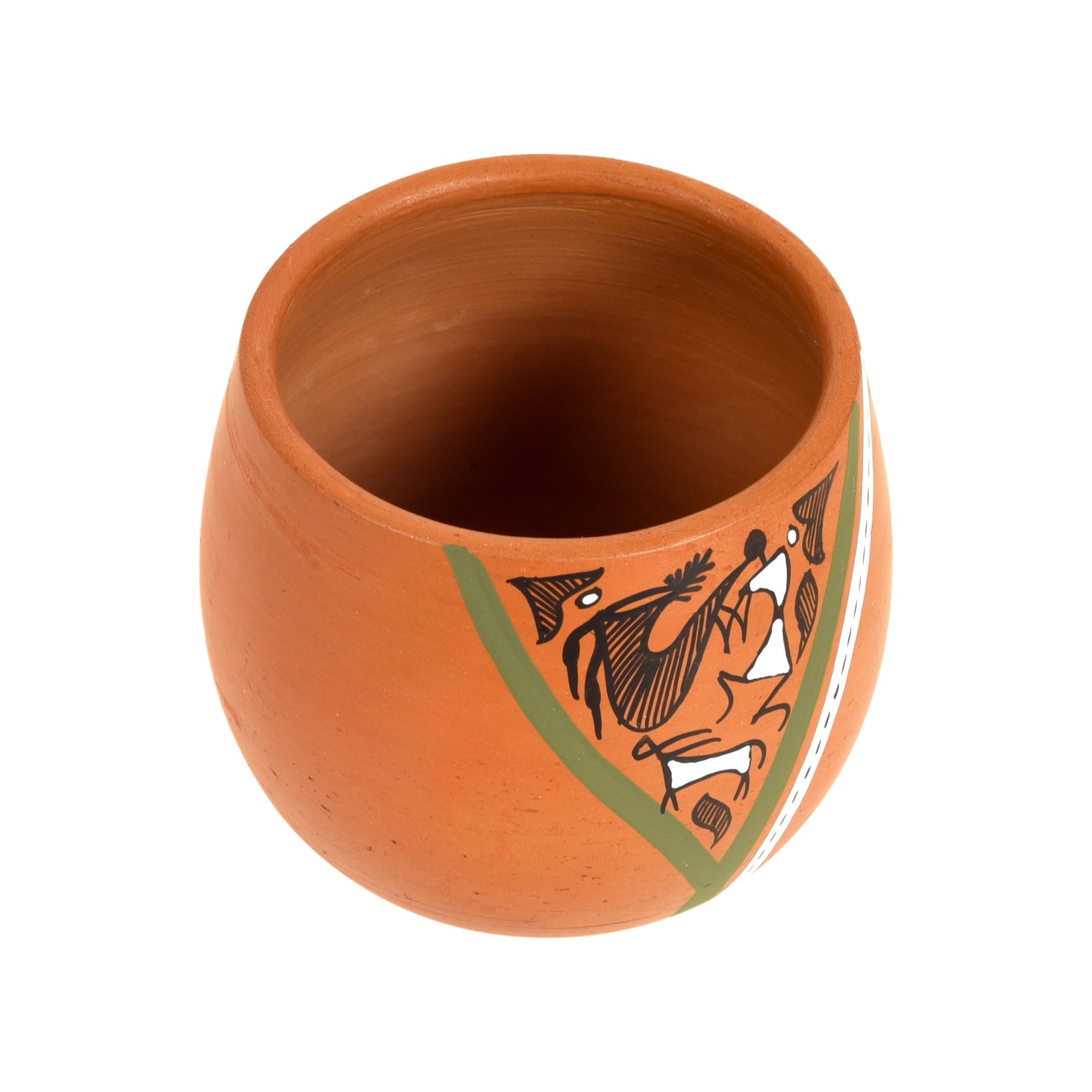 ART CREATIONS BY SUMAN SONTHALIA Brown - Knosh-K Earthen Kullads with Tribal Motifs (Set of 6) - view 4