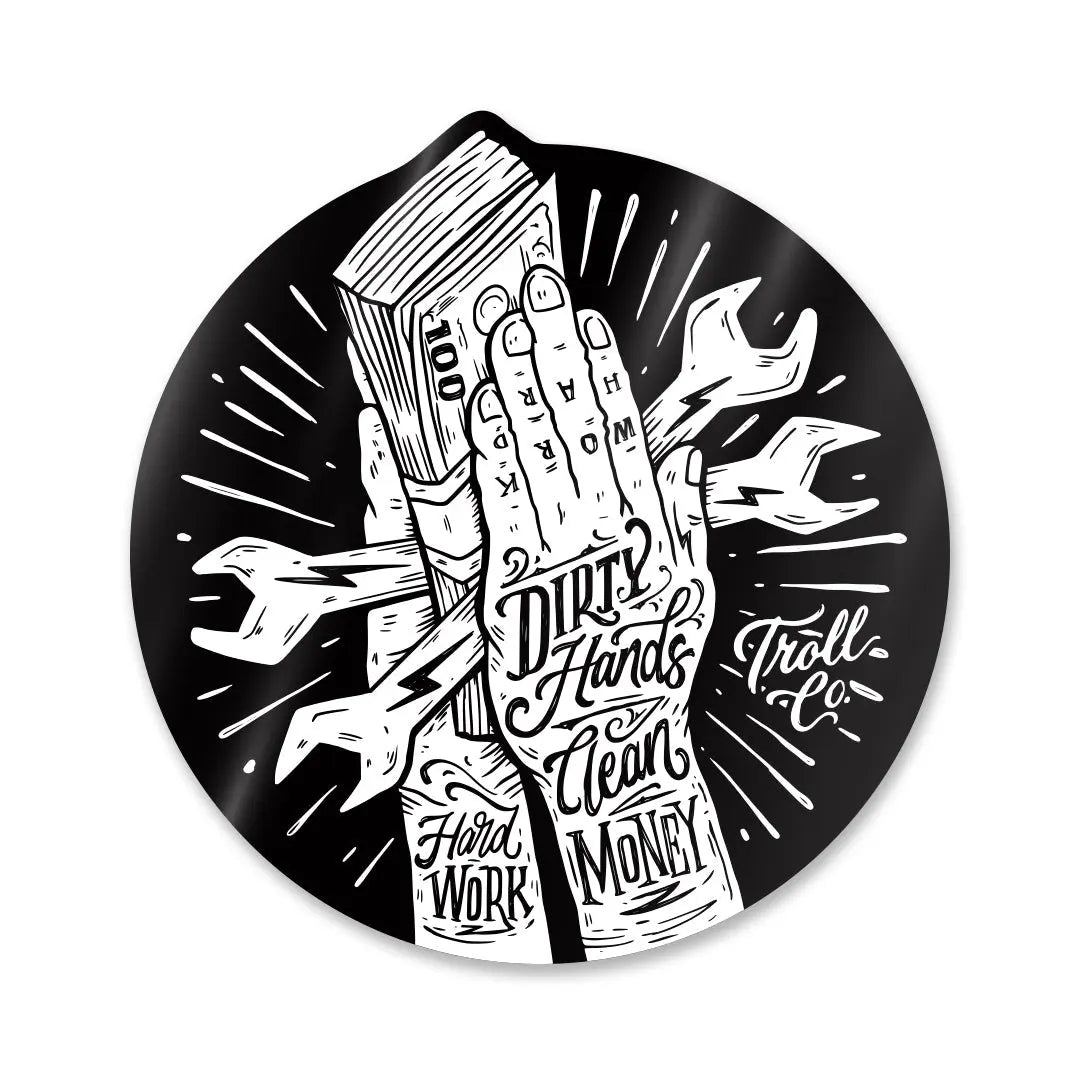 Radial Hard Work Sticker