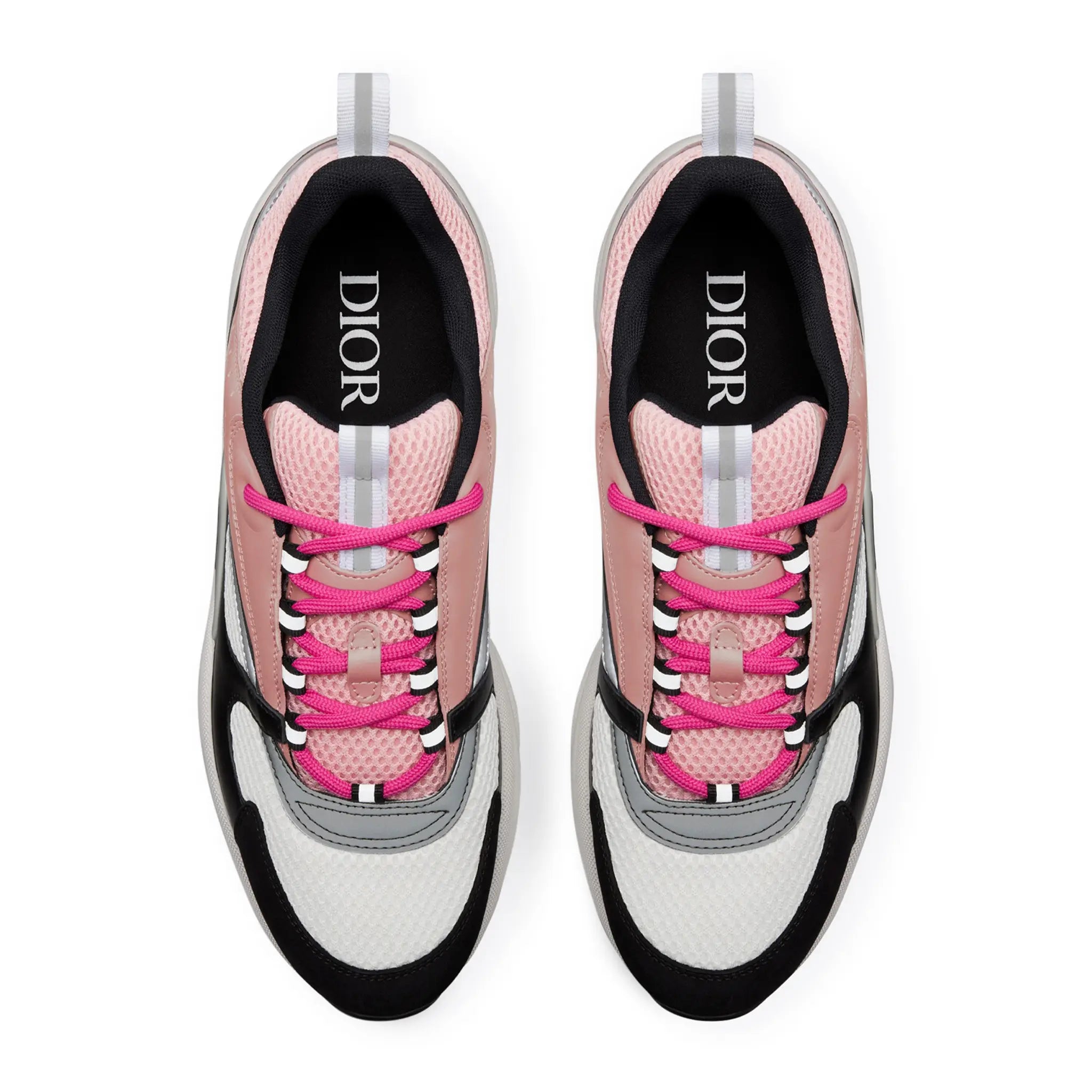 Dior B22 Pink White Black Calfskin Trainer - view 3