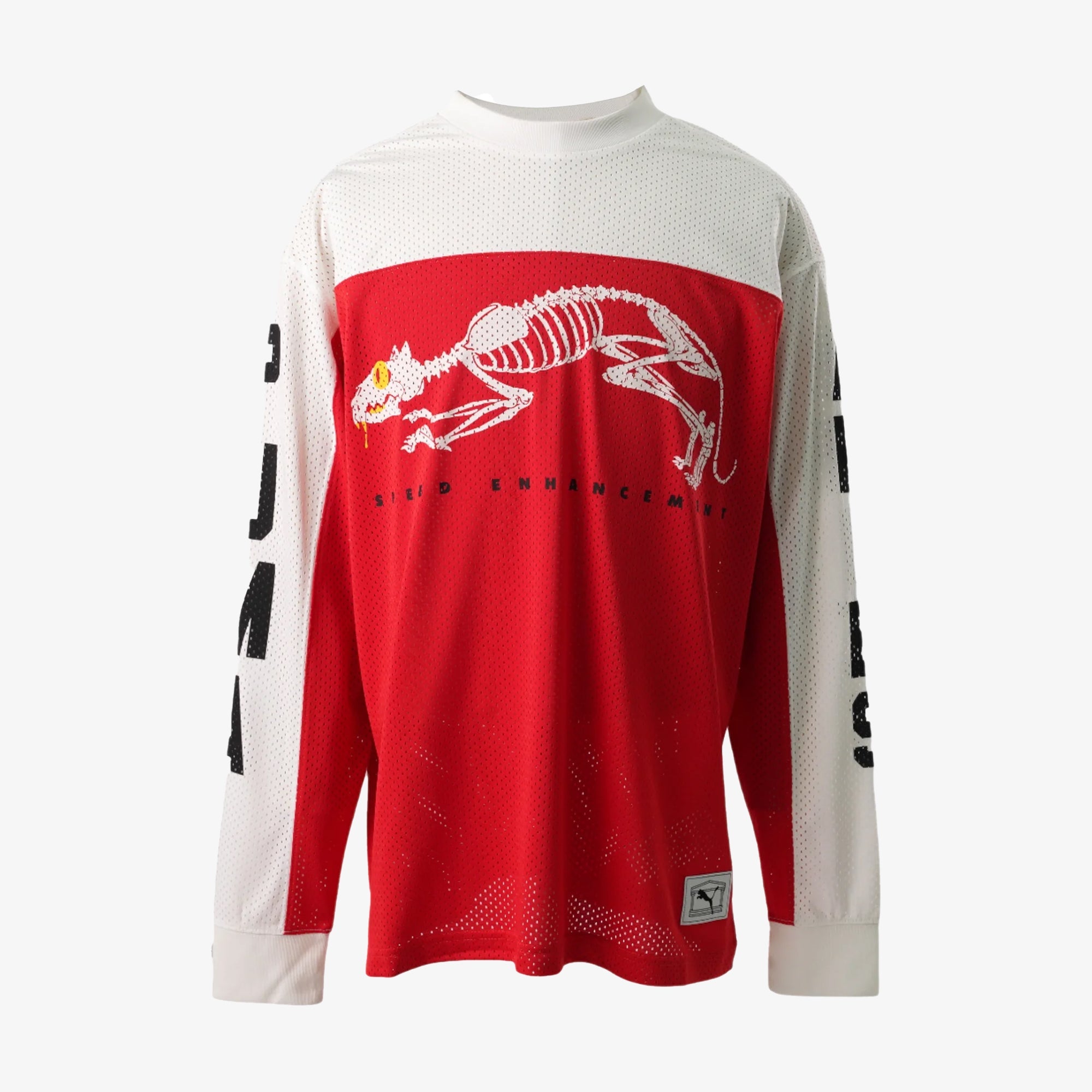 PUMA | x ARIES MESH LONGSLEEVE { WHITE/RED