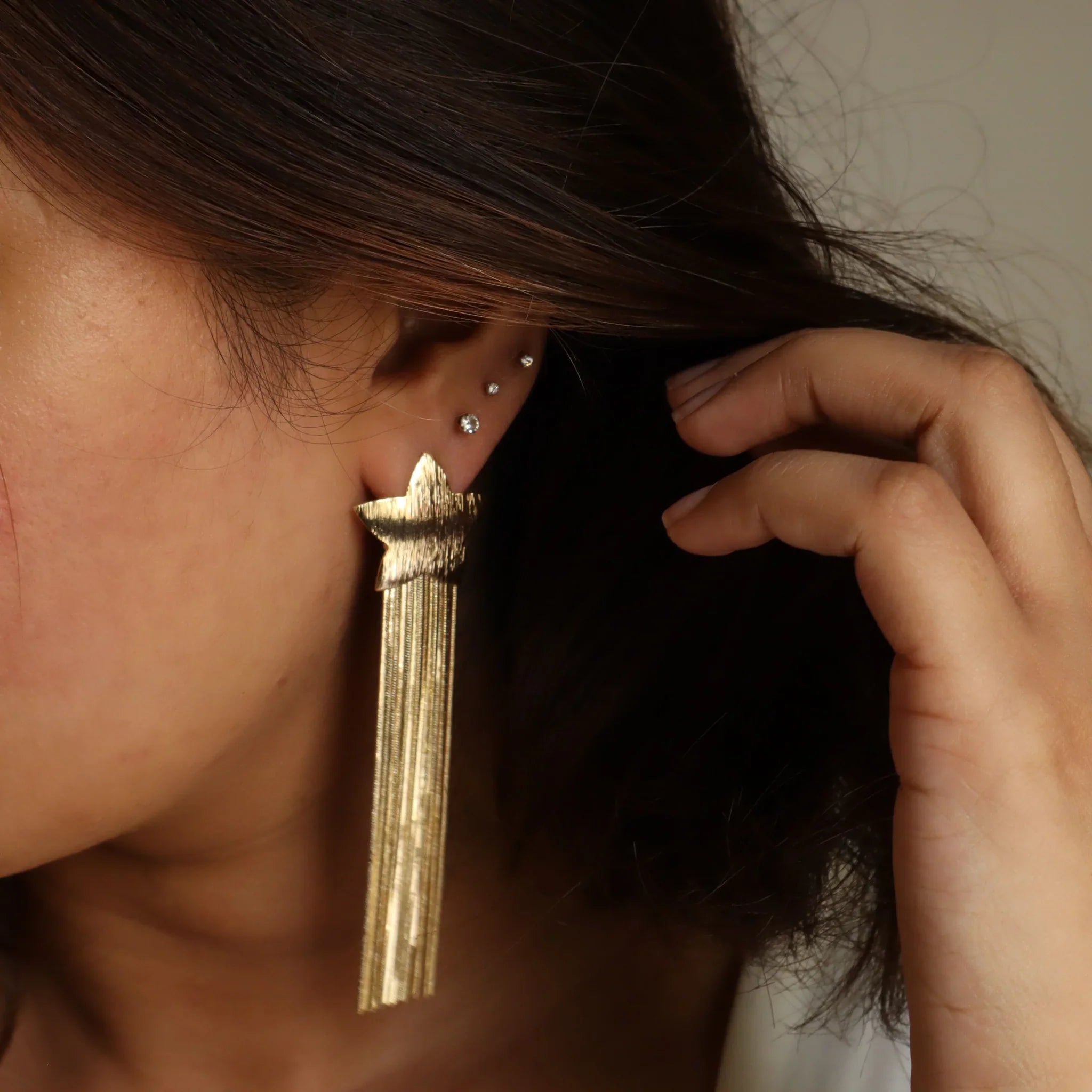 Ash Designs Night Star Hanging Earrings