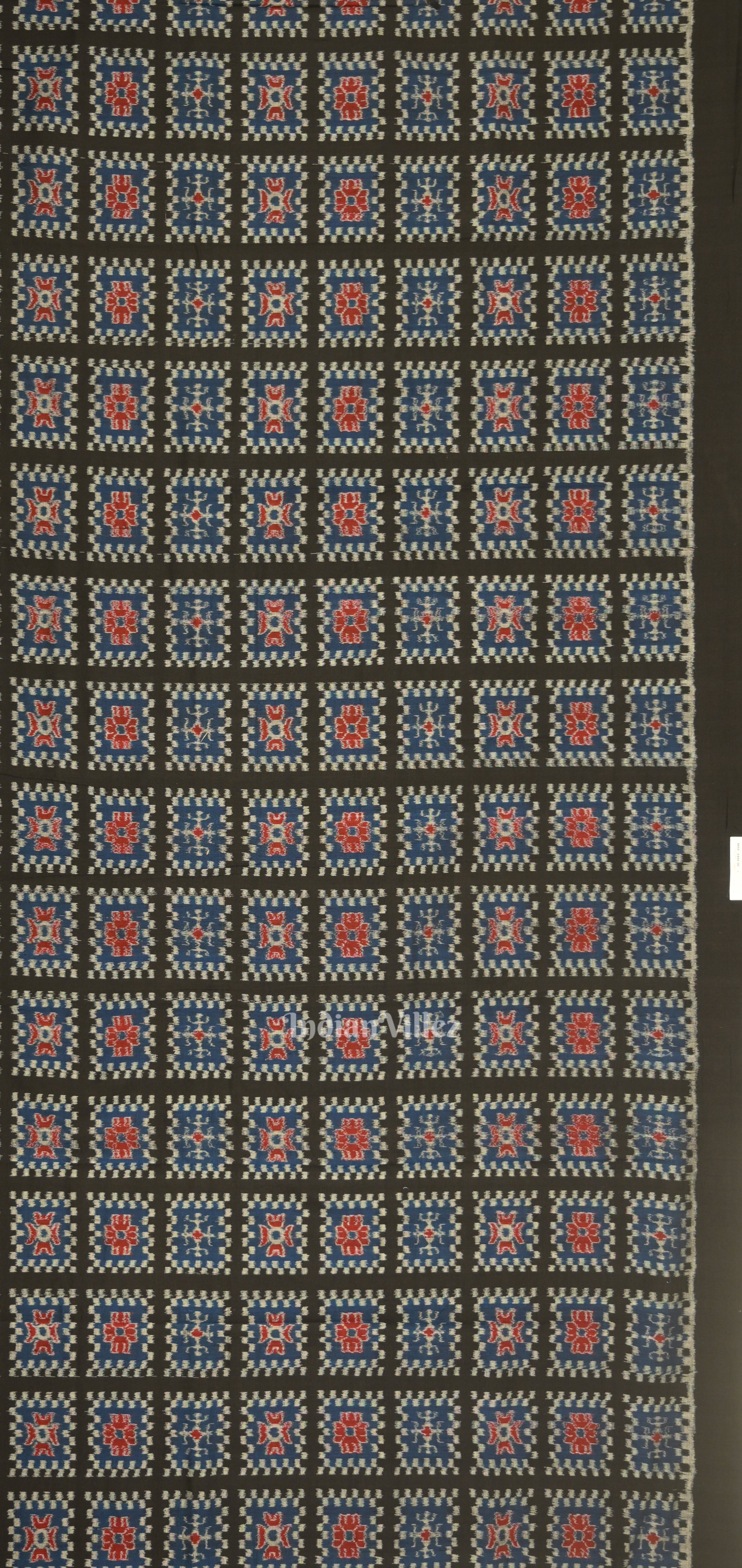 IndianVillèz Black Blue Odisha Ikat Sambalpuri Dress Set & Dupatta - view 2