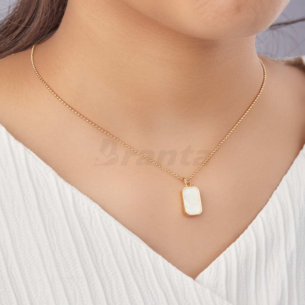 Branta Reversible Black And White Pendant Necklace