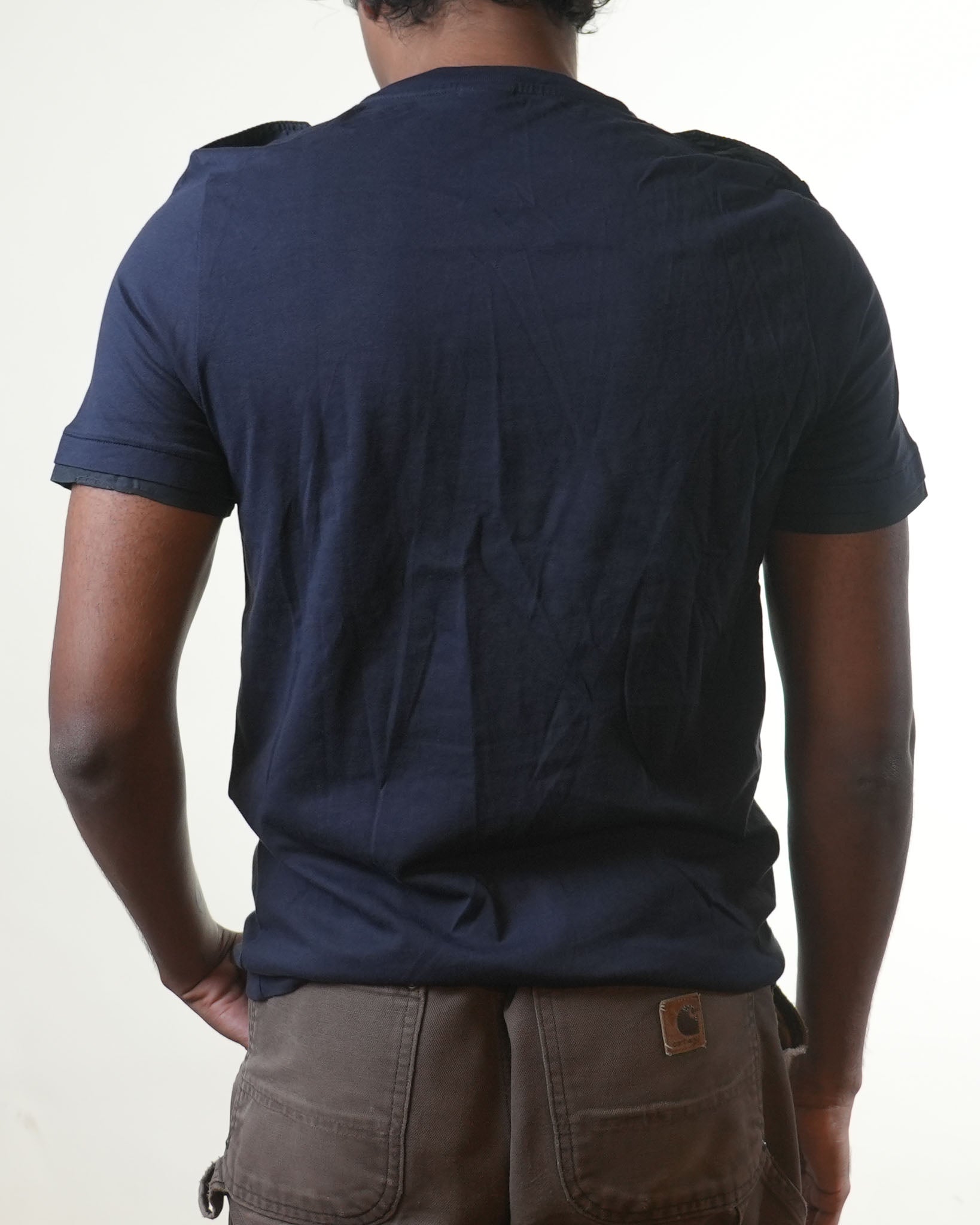 Gf Ferre Navy Blue Shoulder Flap Tshirt - view 3