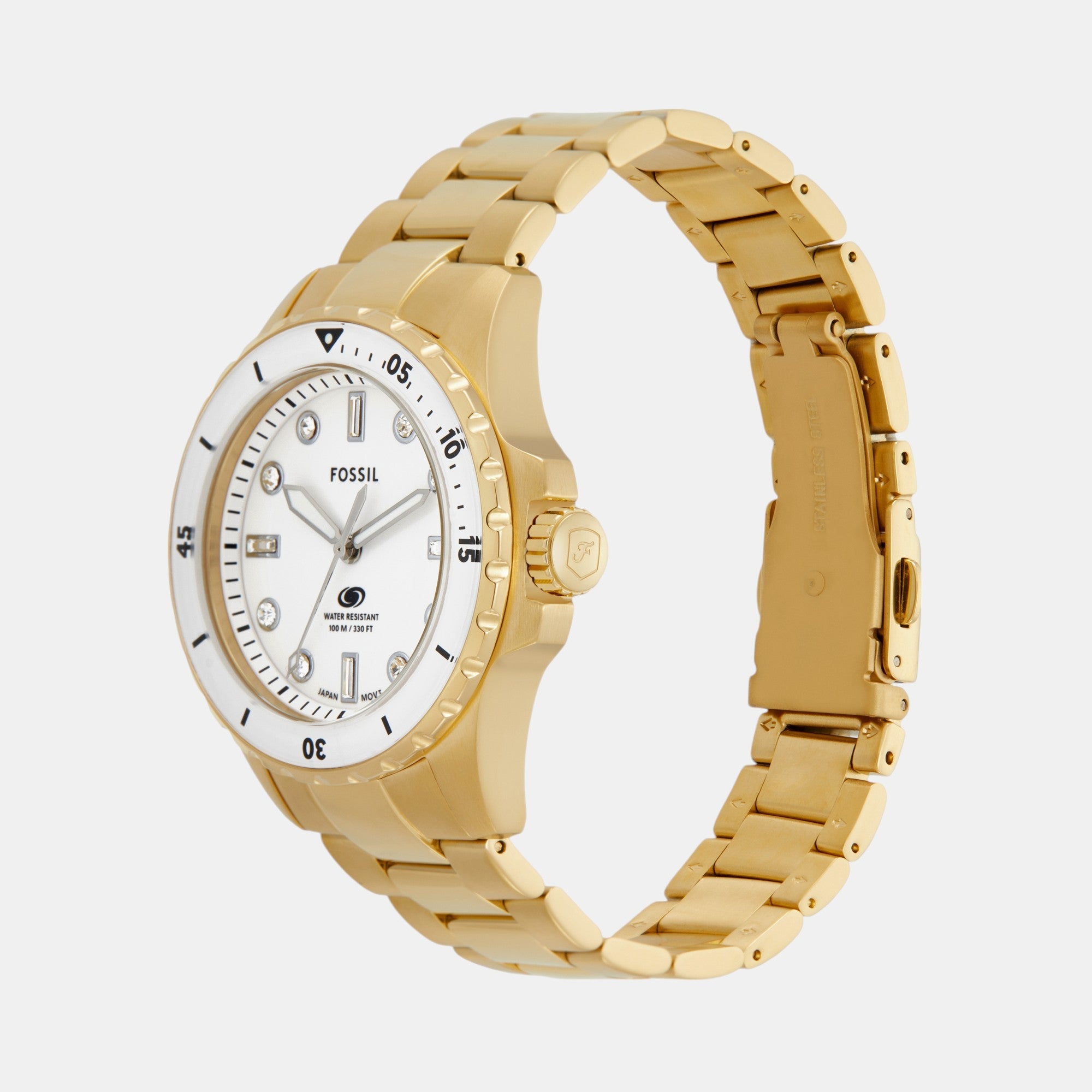 Fossil Blue Dive Women Quartz White Dial Analog Stainless Steel Watch ES5350 - view 4