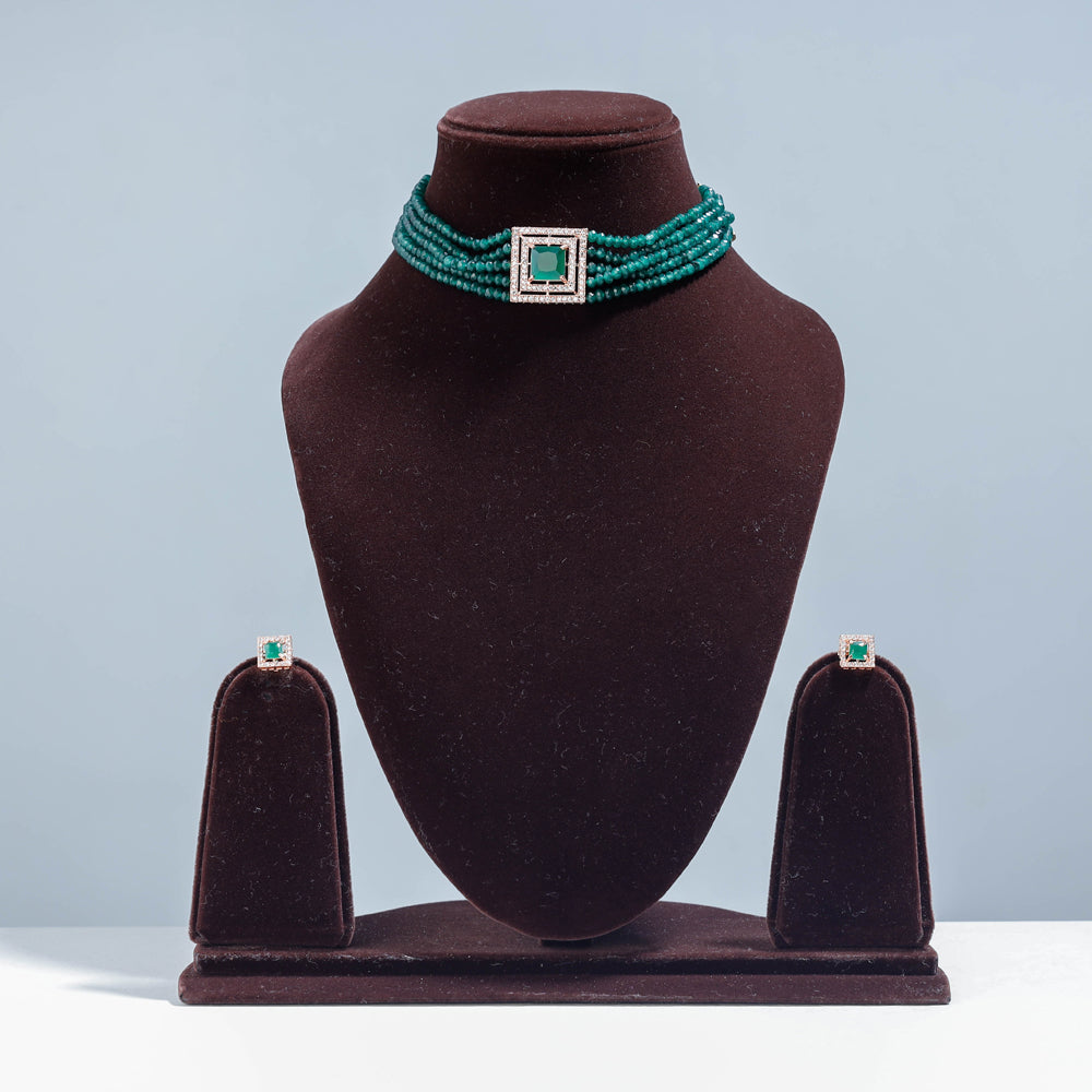 WHITE RIVER STORIES Antique Finish Beadwork Necklace Set