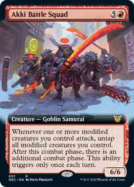 Magic Akki Battle Squad [57] [Extended Art] [Kamigawa: Neon Dynasty: Commander] [Non-Foil]