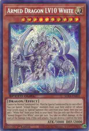 Yu-Gi-Oh! Armed Dragon LV10 White - SGX4-ENE01 - Secret Rare - 1st Edition