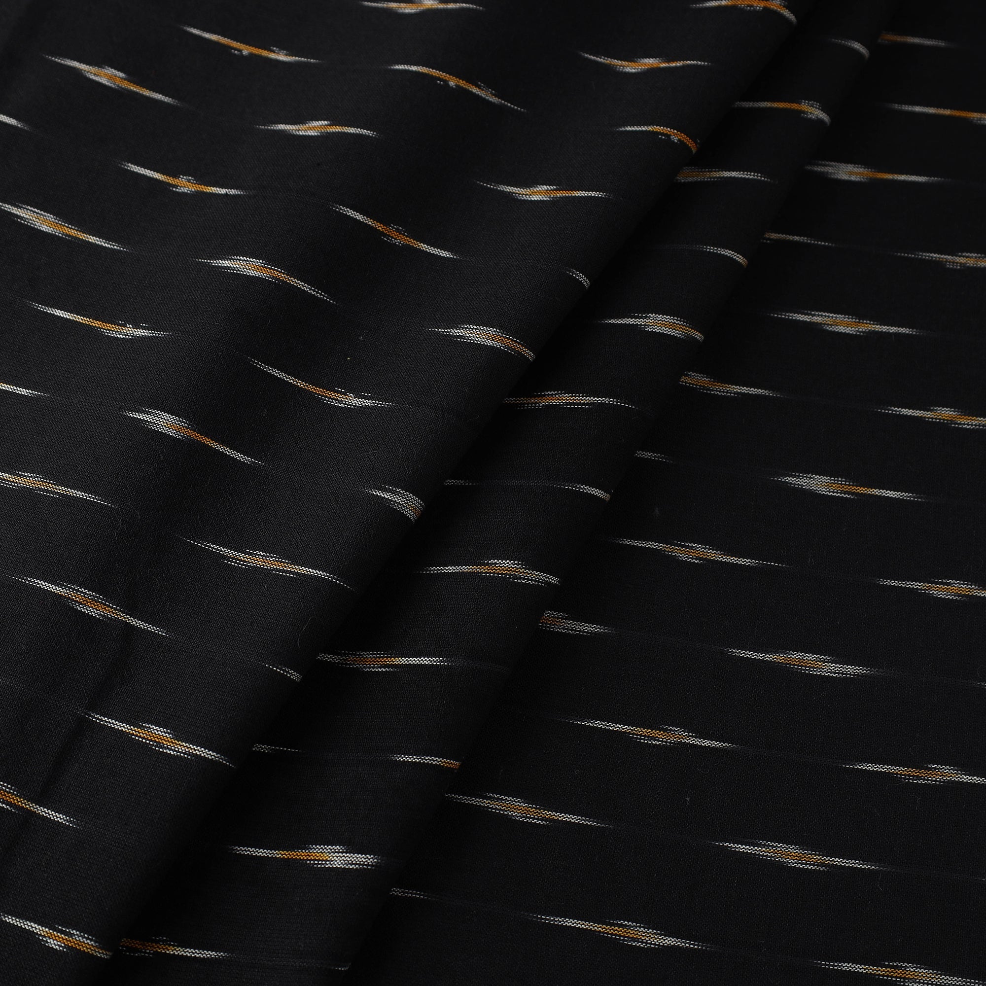 SOUTH KARGHA Black - Cotton Pochampally Ikat Weave Fabric 01 - view 2