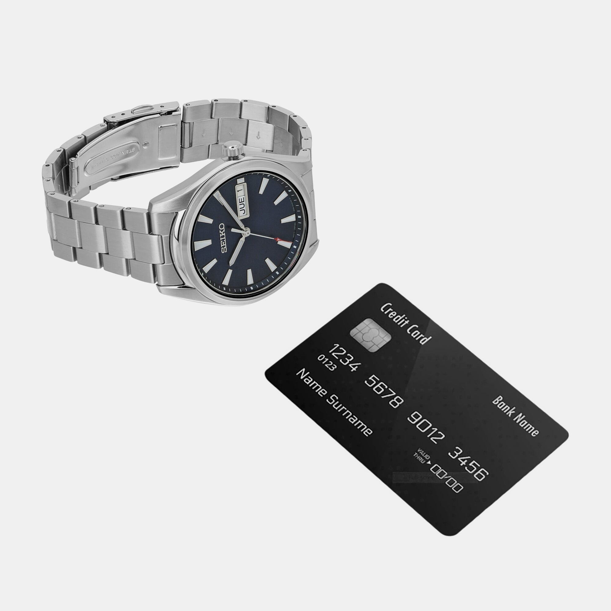 Seiko Dress Men Quartz Blue Dial Analog Stainless Steel Watch SUR341P1 - view 5