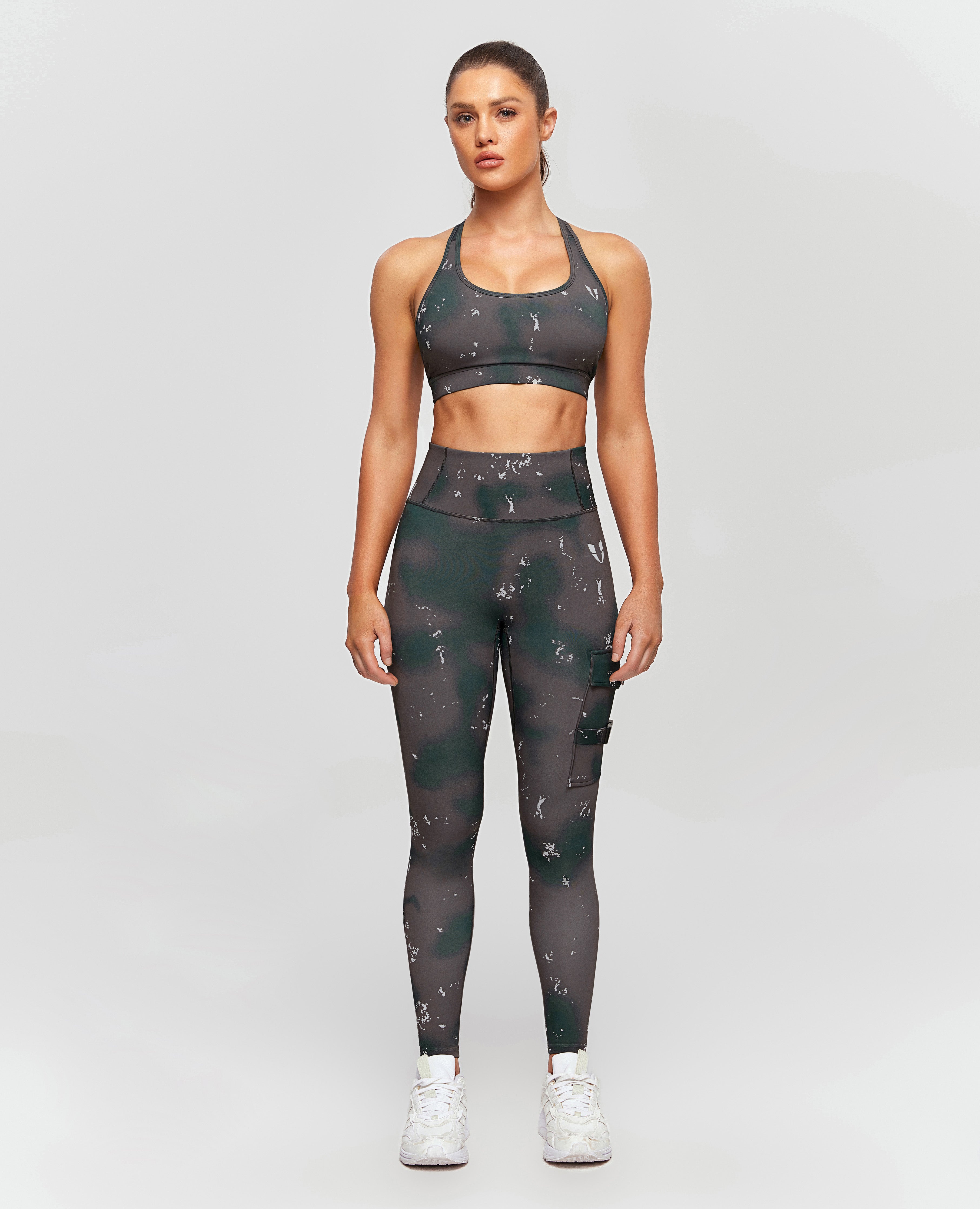 FIRM ABS Cargo Fitness Leggings - Phantom Tie Dye - view 7