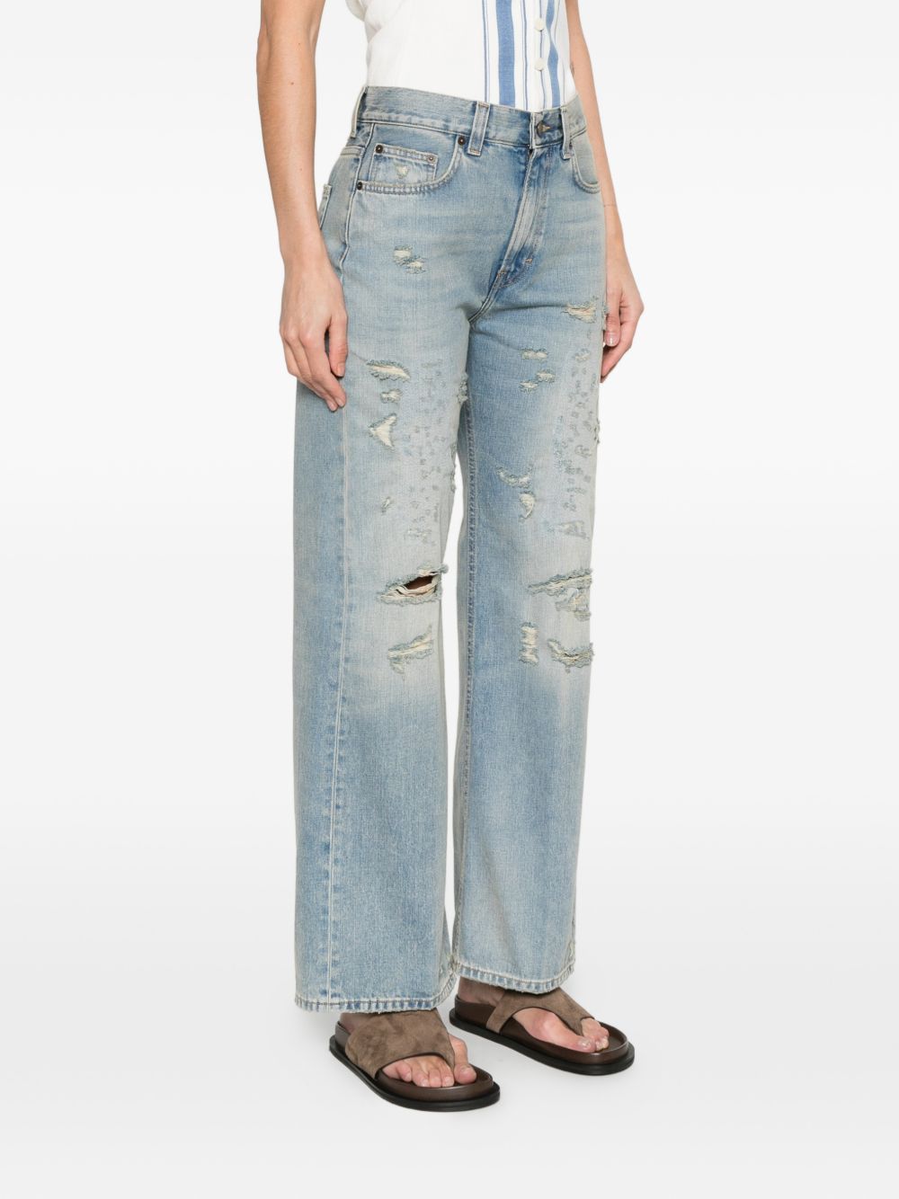 Haikure Winny wide-leg denim jeans - view 3